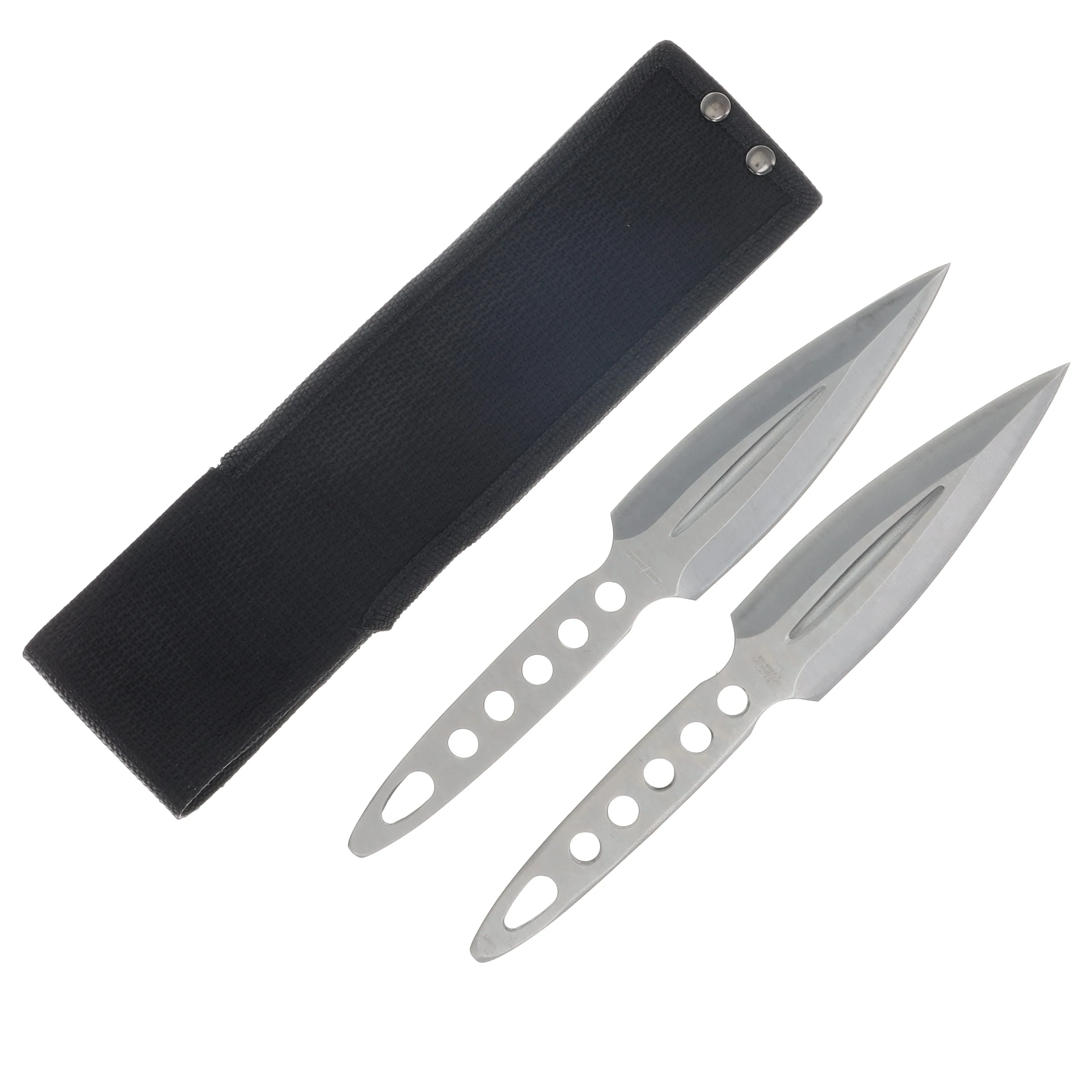 BladesUSA Perfect Point Throwing Knives Silver 4.25in Double-Edged Dagger MCKS68072 View 2