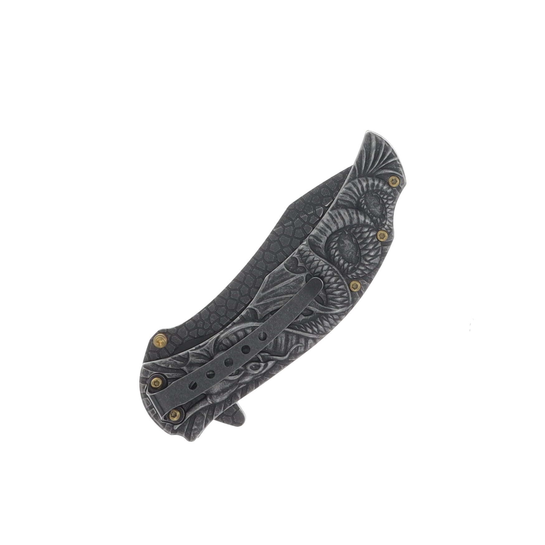 Masters Collection MC-A014SW Dragon Folding Knife Black Stonewash MCMCA014SW View 4