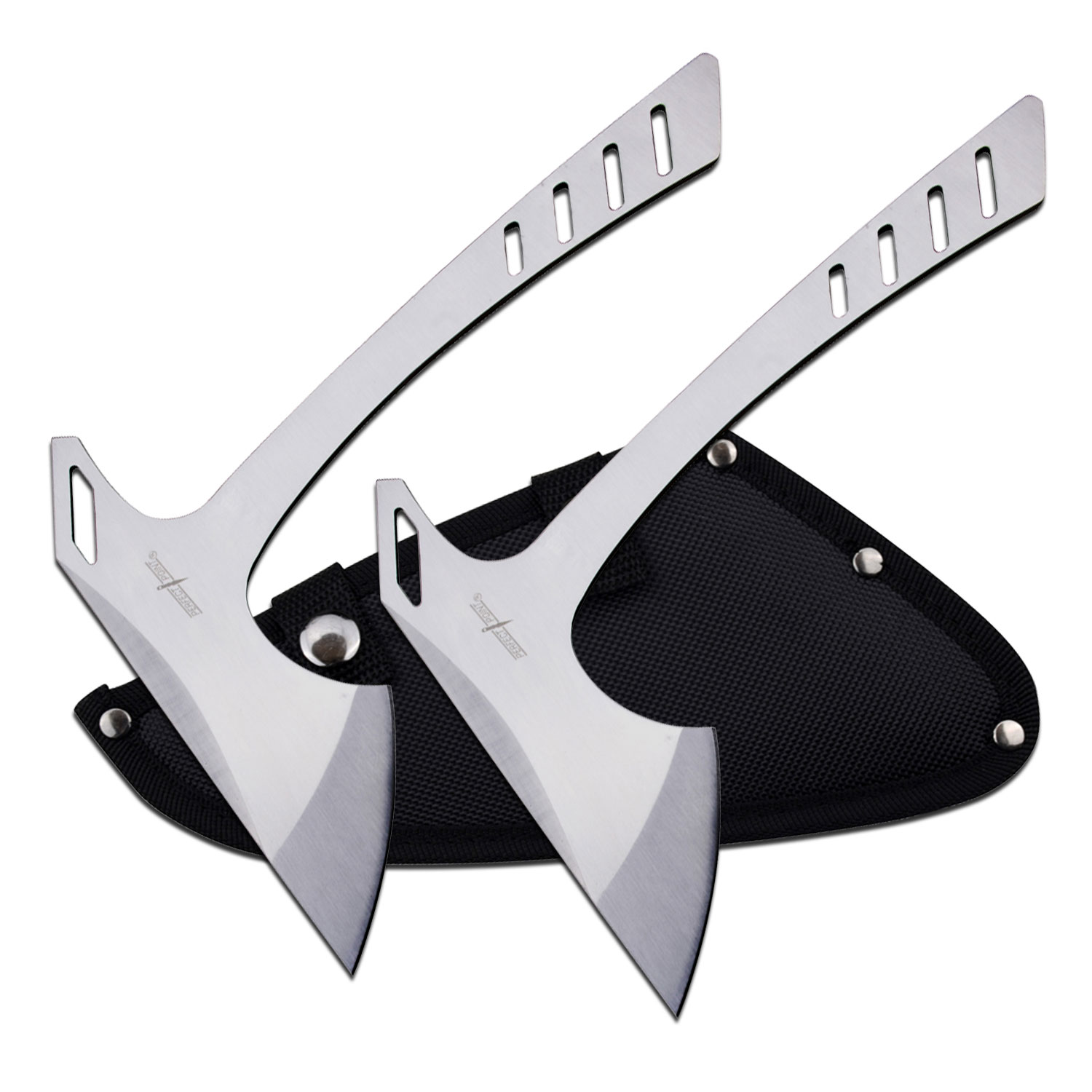 Perfect Point Throwing Axe 2-Pc Set Satin Stainless 9.5 Inch MCPP1322 View 3