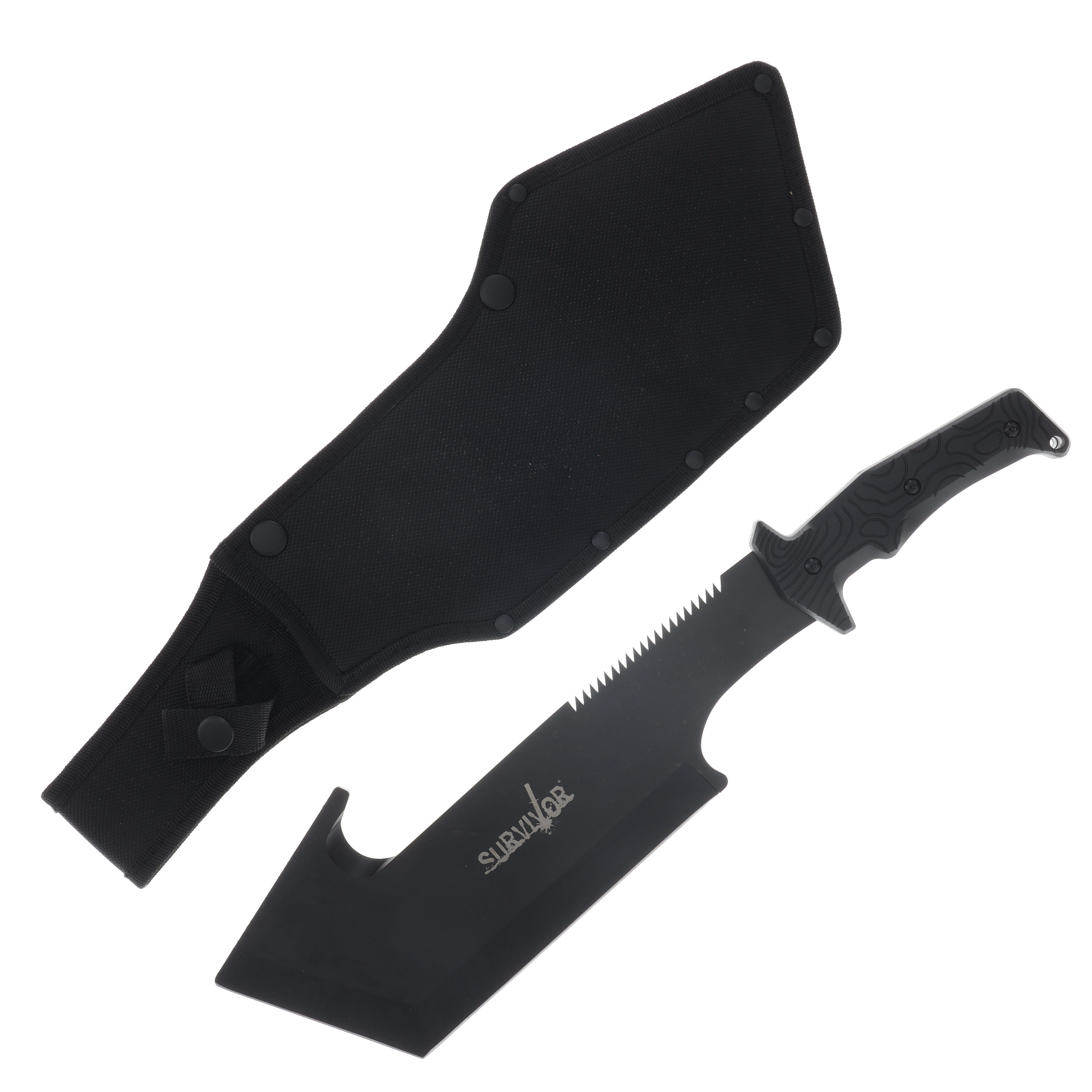 Survivor SV-MHT009 Sawback Machete Black 11.5in Plain Edge Blade MCSVMHT009 View 1