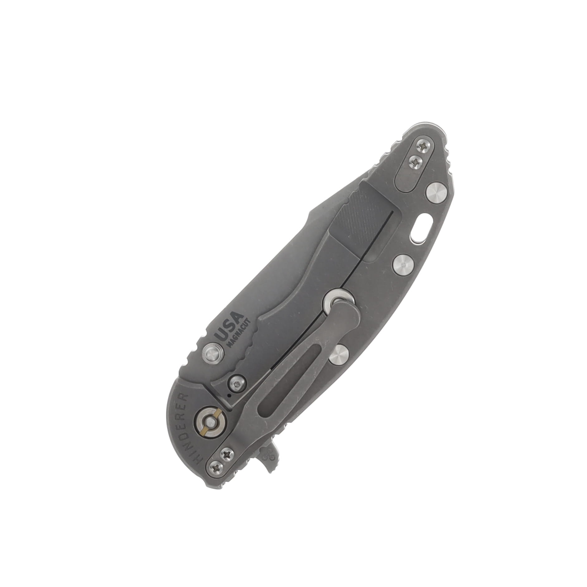 Hinderer 3.5 XM-18 Skinny Harpoon Spanto Tri-Way Working Finish Blue/Black G-10 KXM35SKHSTWWFBLBK View 4