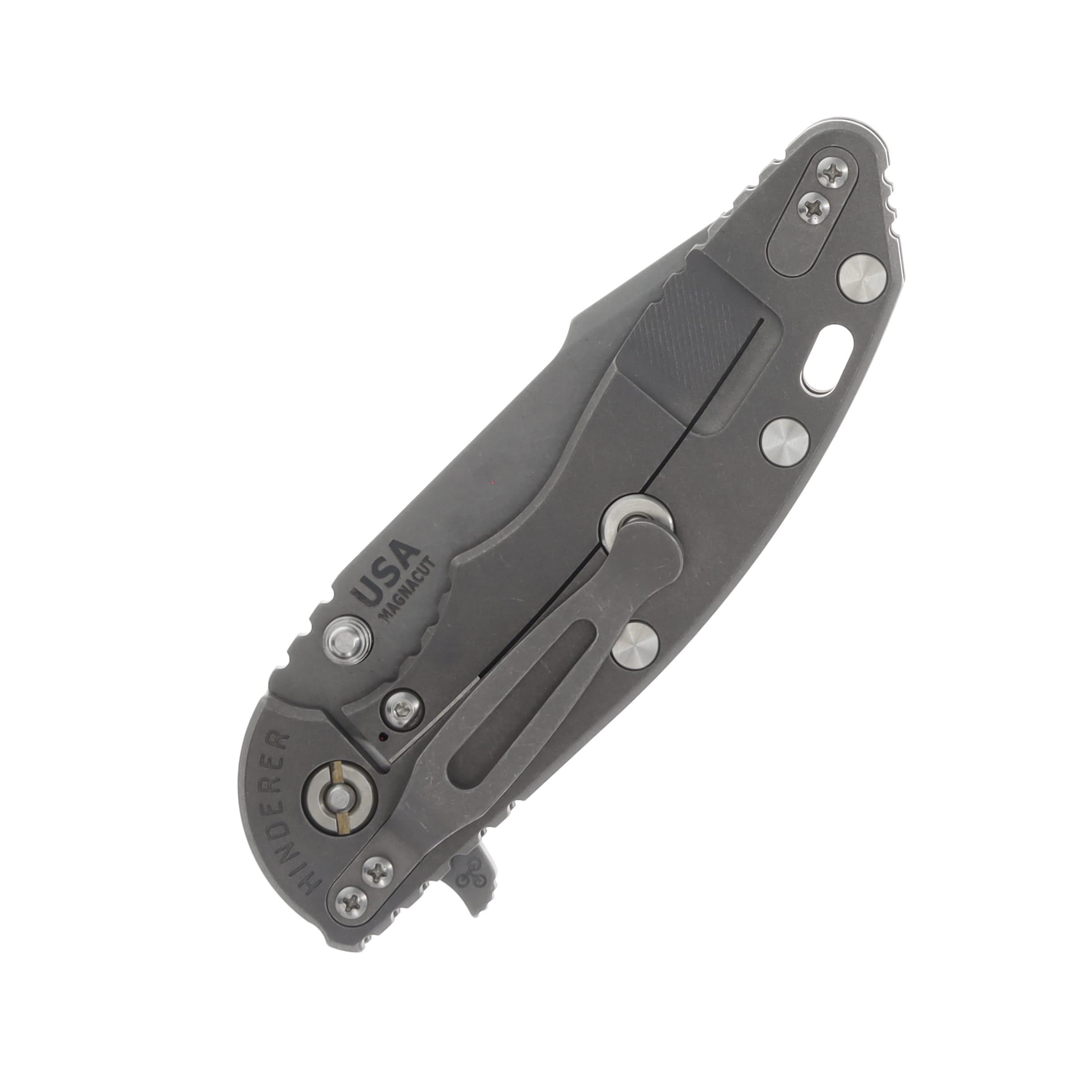 Hinderer 3.5 XM-18 Skinny Harpoon Spanto Tri-Way Working Finish Red G-10 KXM35SKHSTWWFRD View 4