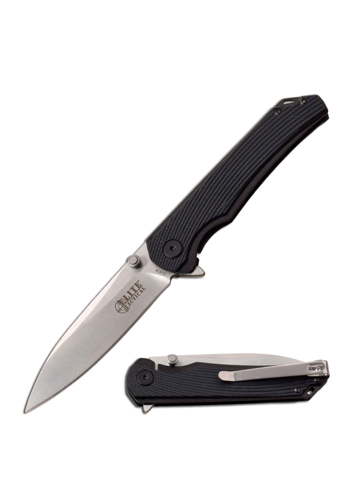 Elite Tactical Satin Linerlock Black MCETFDR002BK View 5