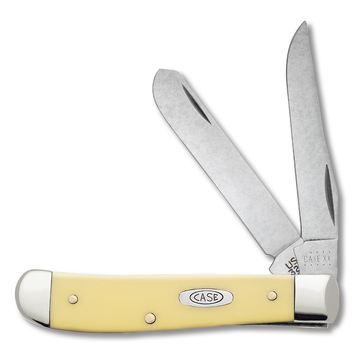 Case Yellow Synthetic Tru-Sharp Surgical Steel Mini Trapper Folding Knife CA80029 View 1