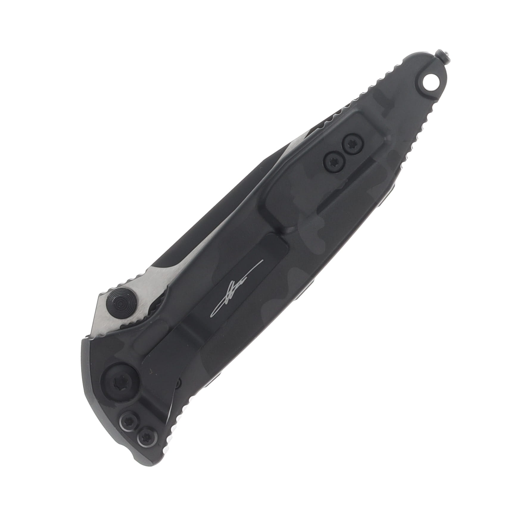 Microtech Socom Elite Folding Knife T/E Standard Midnight Camo Signature Series MT1601MNCSZ4 View 5