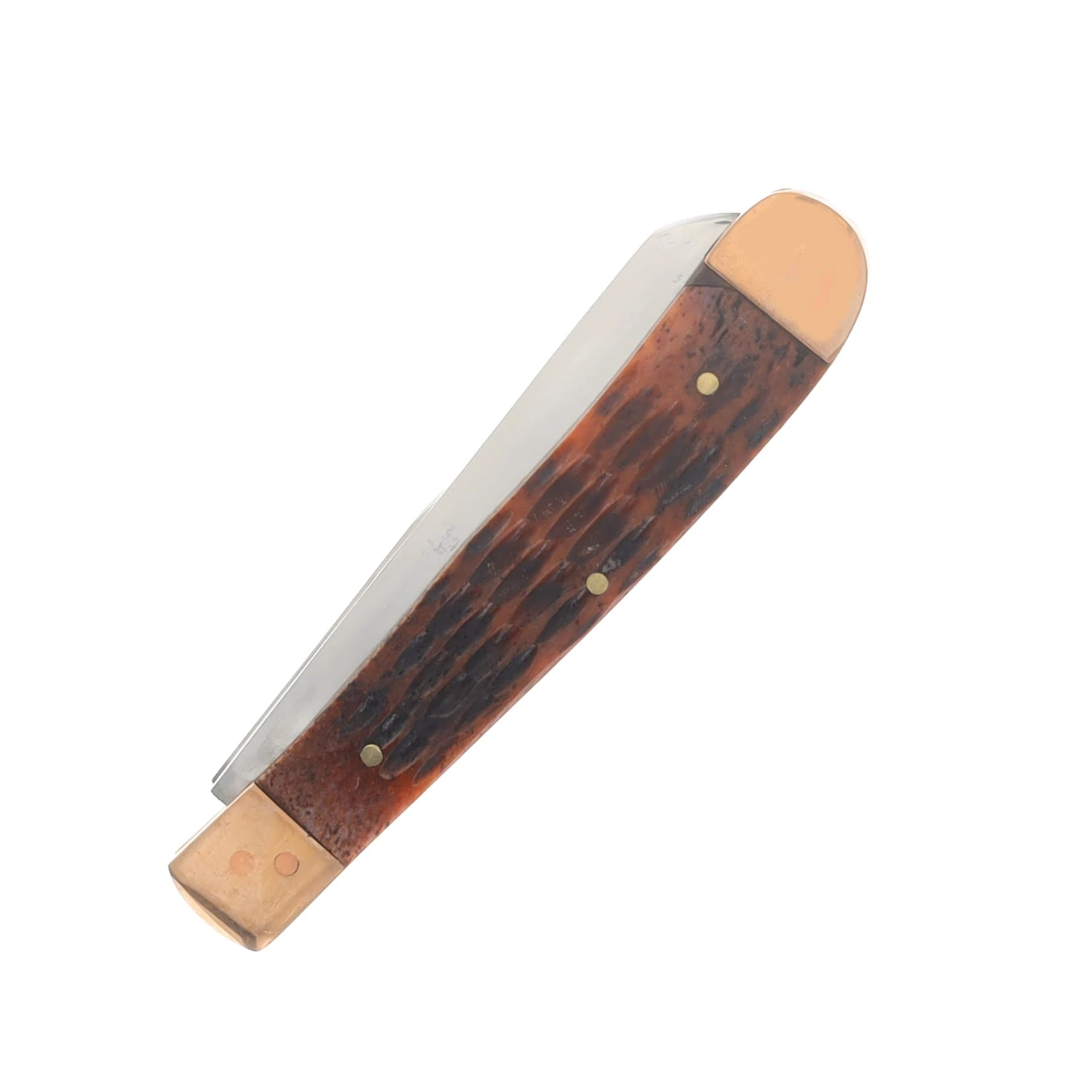 Frost Copperhead Creek Amber Jigged Bone Big Game Trapper Folding Knife FRCHC312AJBC View 4