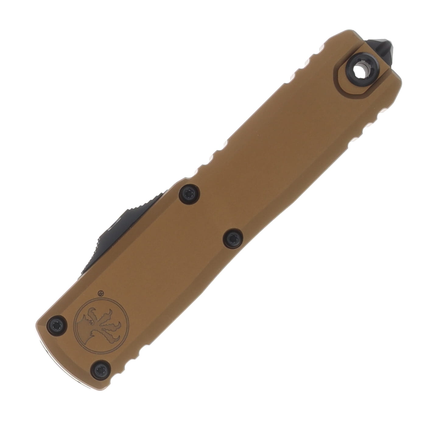 Microtech UTX-85 GEN IV OTF Auto D/E Black Full Serrate Tan AUMT123243TA View 3