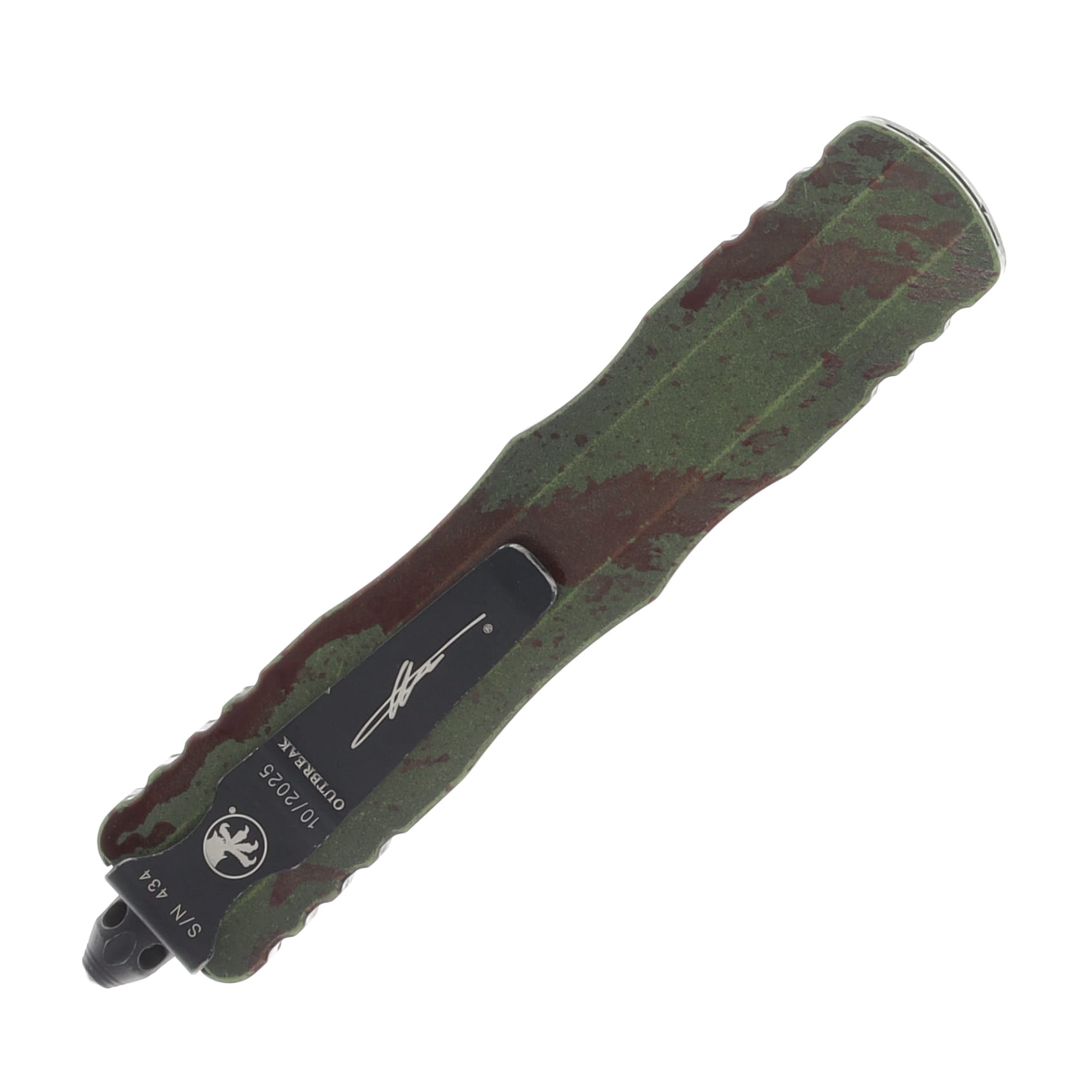 Microtech Dirac Delta OTF Auto D/E Part Serrate Outbreak Signature Series AUMT2272OBDS View 4