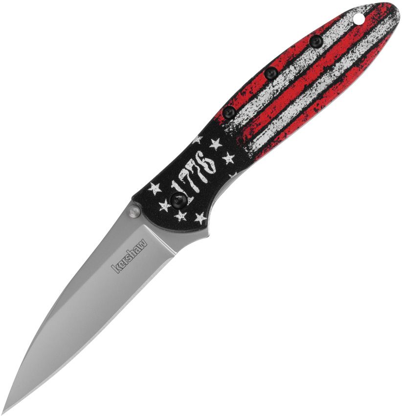 Kershaw Leek Aluminum Handle With 1776 Artwork 14C28N Blade KS1660ROSS View 1