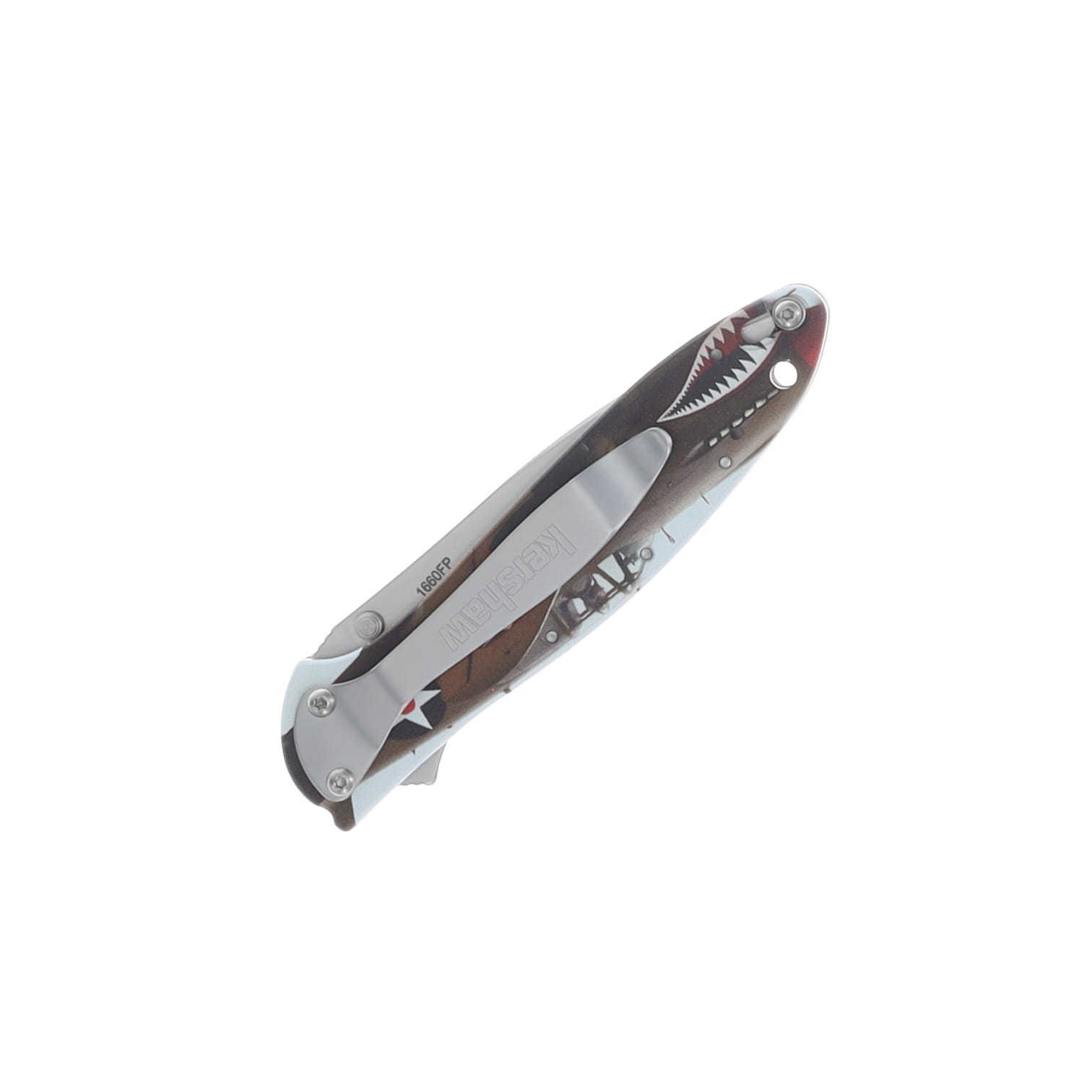 Kershaw Leek Aluminum Handle With Fighter Pilot Artwork 14C28N