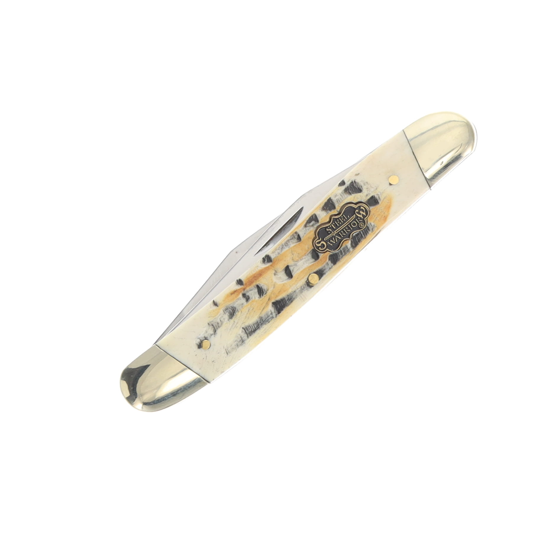 Frost Steel Warrior Muskrat Folding Knife Butter Rum Bone Handle FRSW122BR View 3