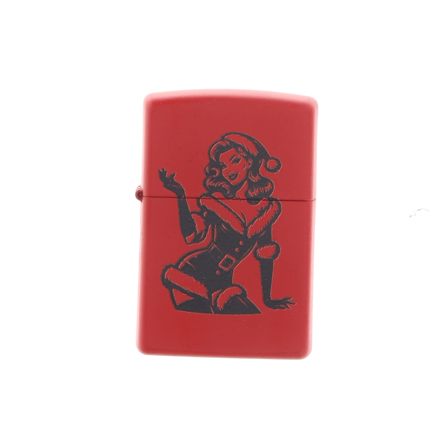 Zippo SMKW Exclusive Christmas 2025 Christmas Gal Outline on Red Limited Edition Lighter ZPC425328 View 2