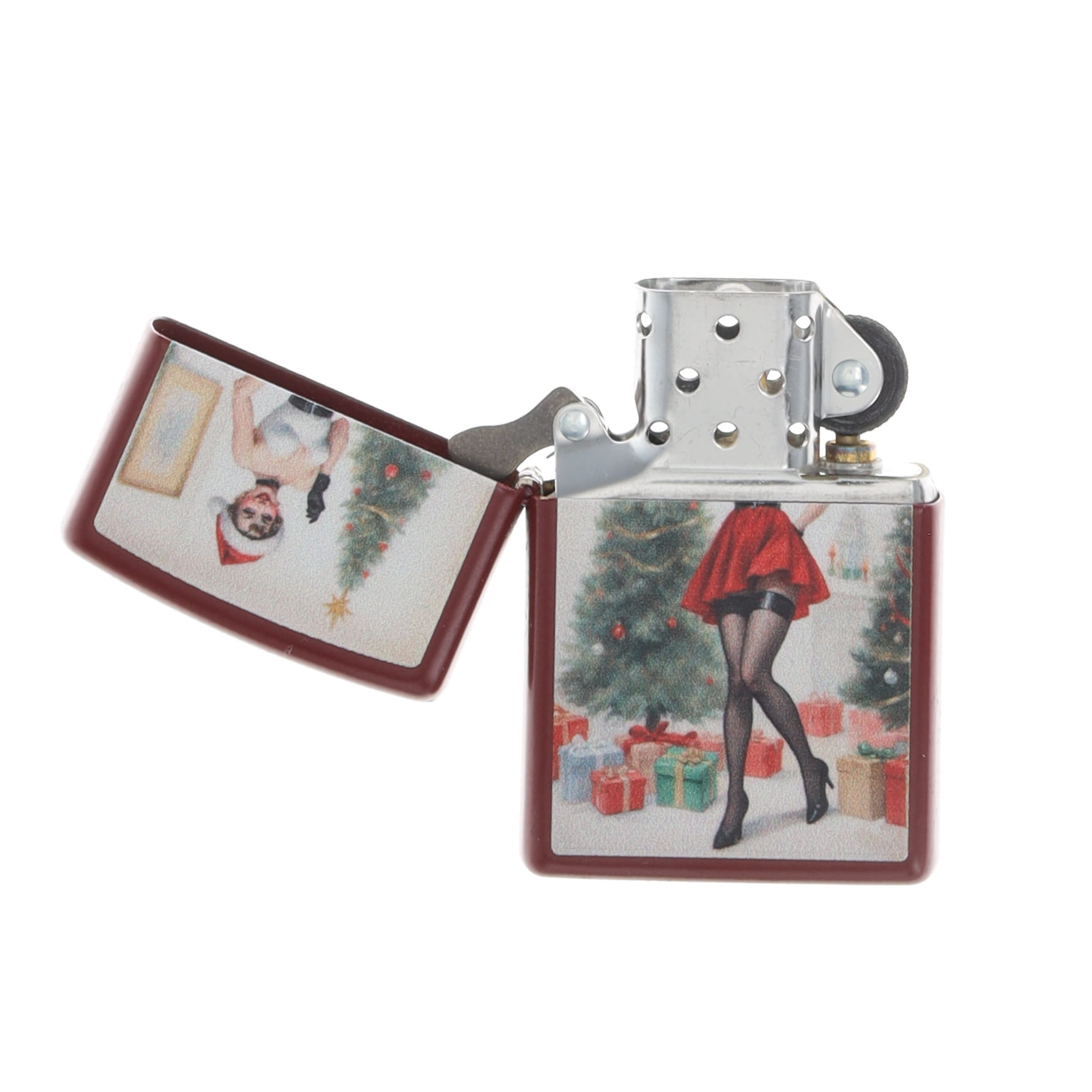 Zippo SMKW Exclusive Christmas 2025 Christmas Tree & Pinup Lady Limited Edition Lighter ZPC425329 View 3