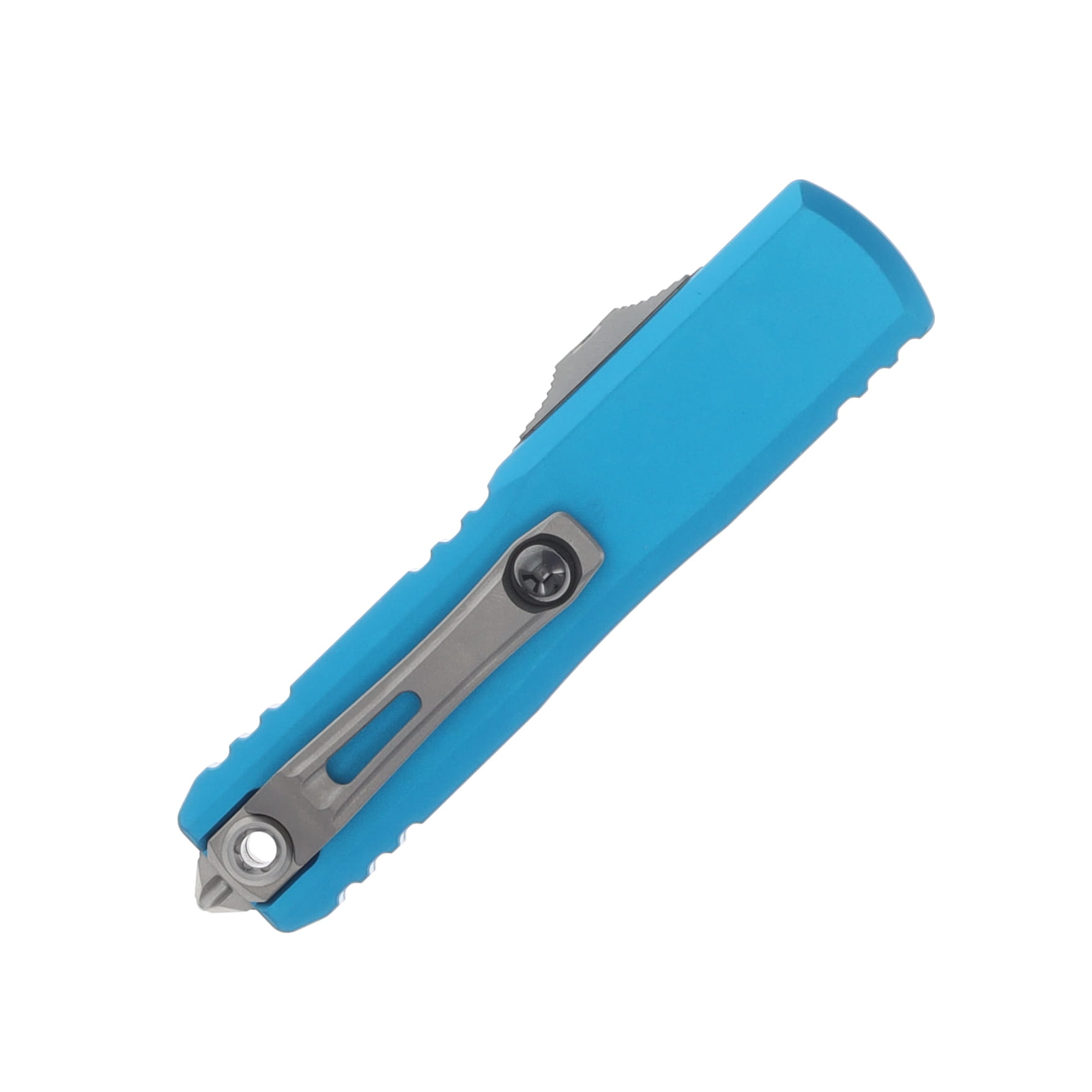 Microtech UTX-85 GEN IV T/E OTF Auto Stonewash Standard Blue AUMT1233410BL View 3