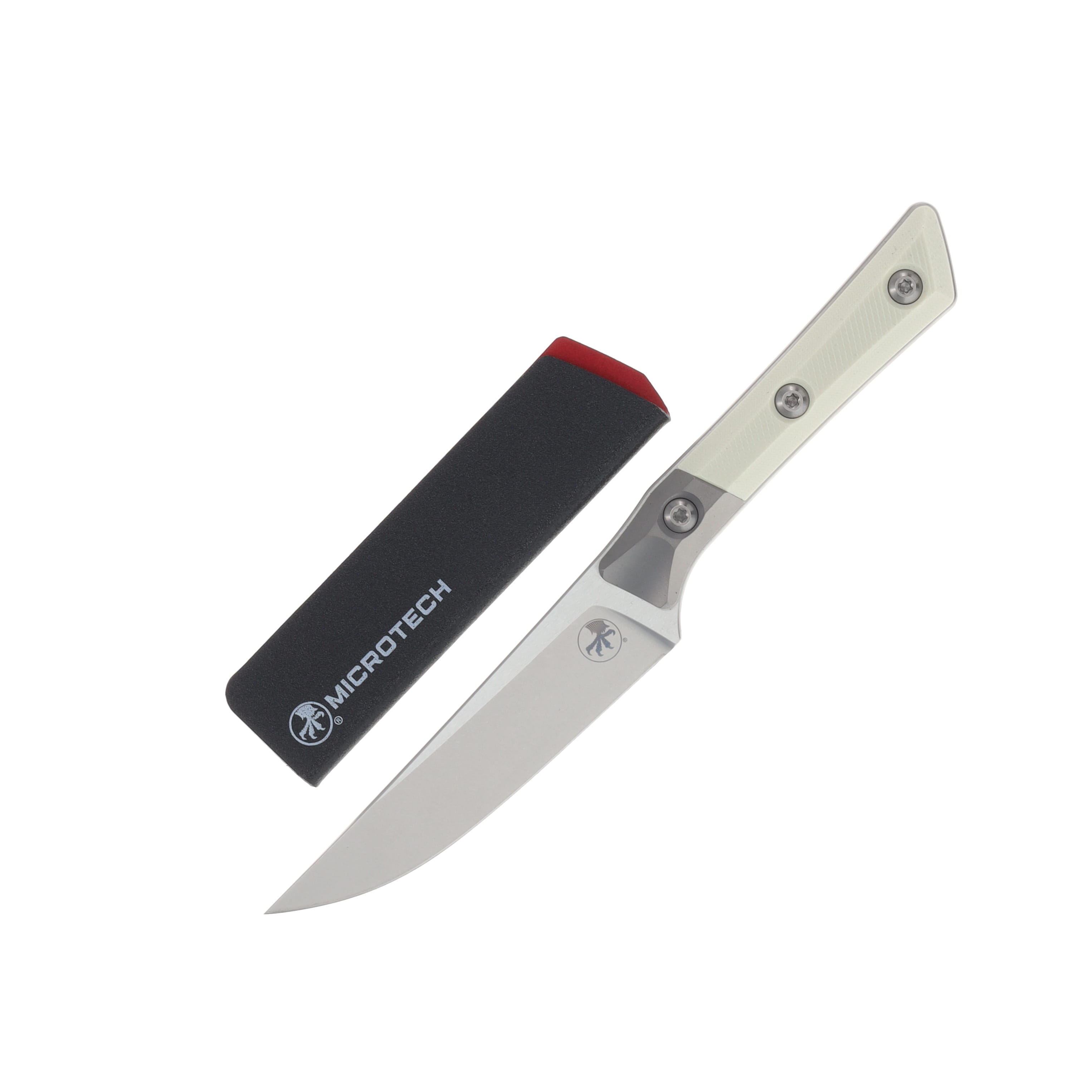 Microtech 4.5in Steak Knife 4Pc Set Stonewash Standard Ivory G-10 MT3600B10SETIV View 5