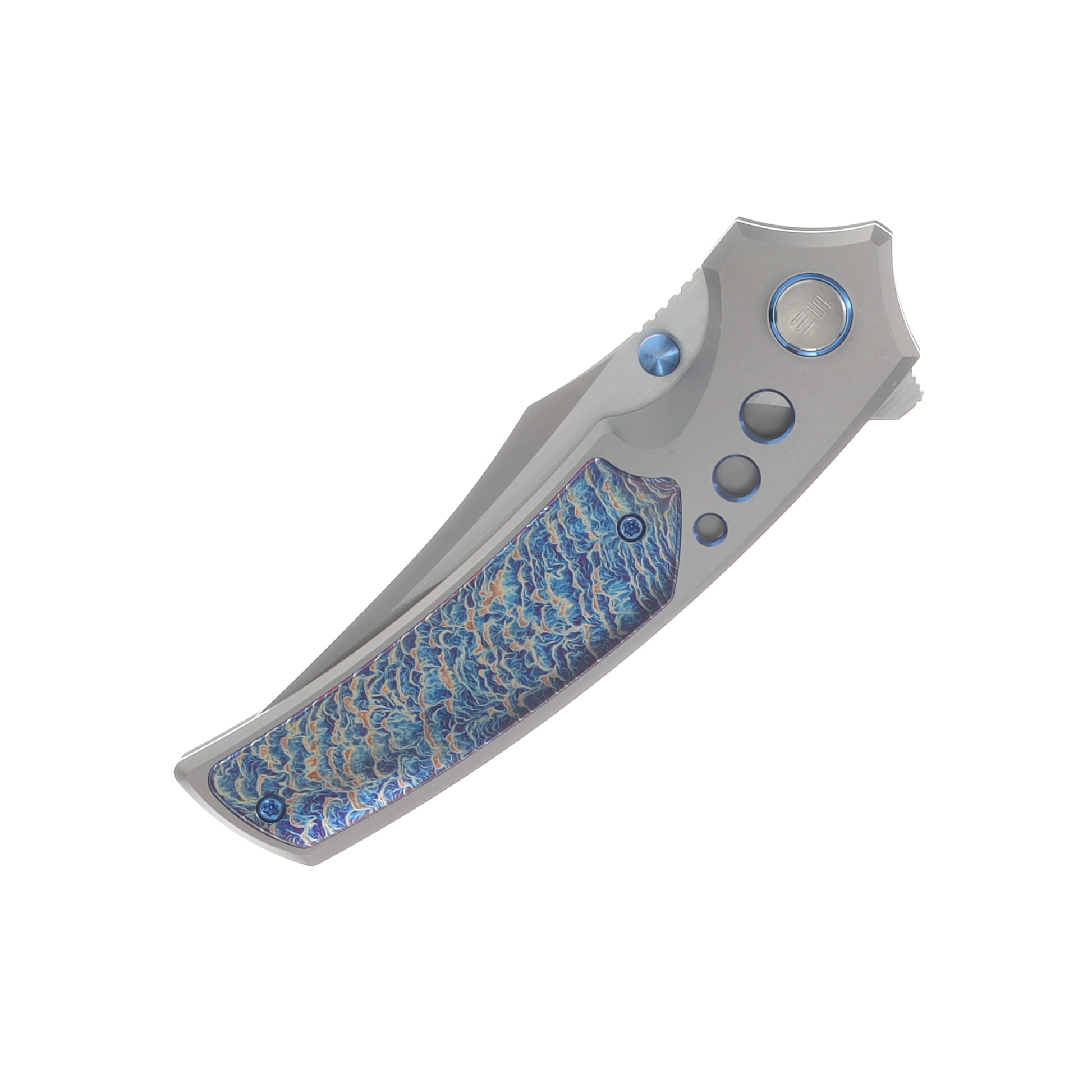 WE Knife Co. Skynix Folding Knife Gray TI Handle W/Flamed TI Inlay SW M390 Blade WE24087-2 View 5