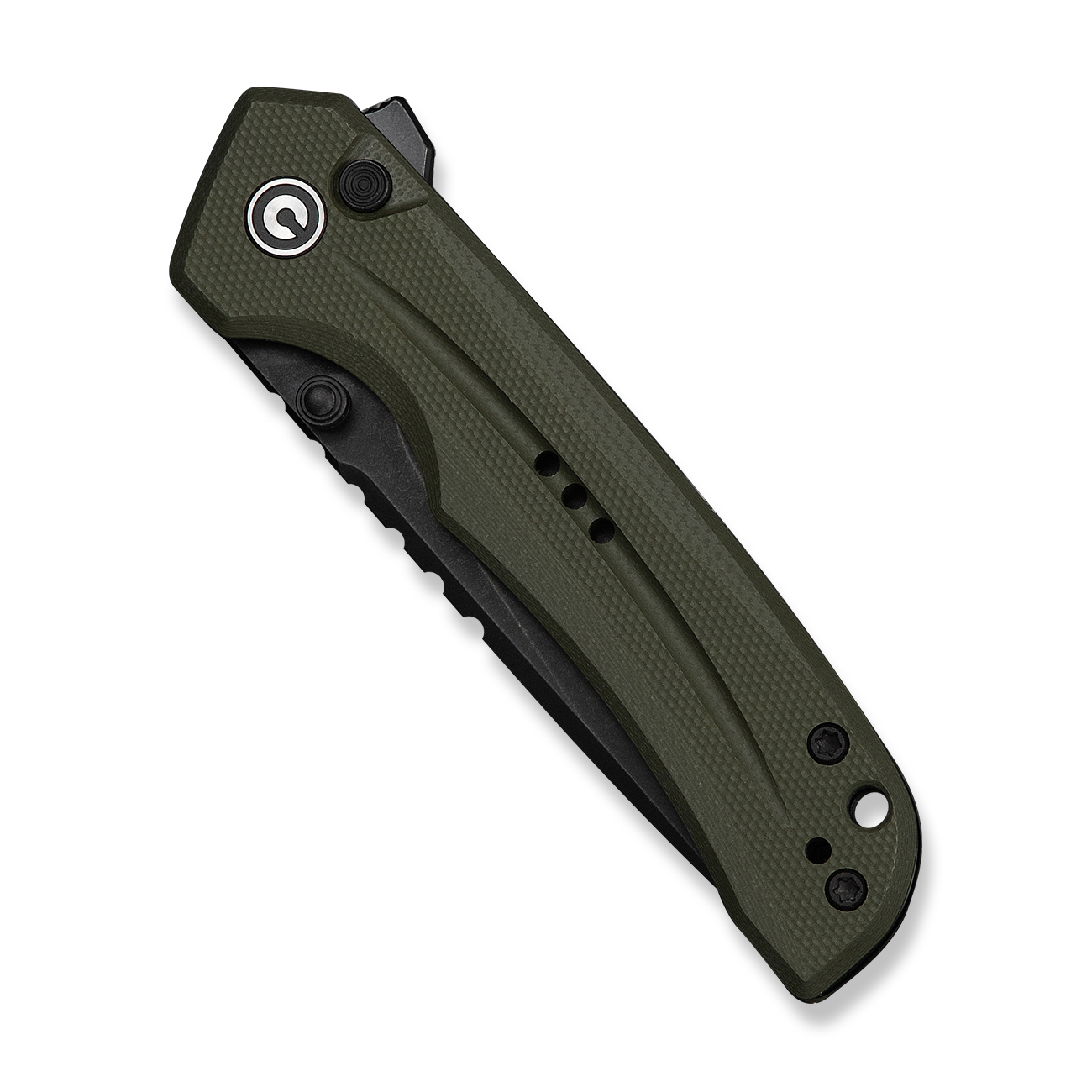CIVIVI Tarask Folding Knife OD Green G-10 Handle Black Stonewashed Nitro V Blade C25023C-2 View 4