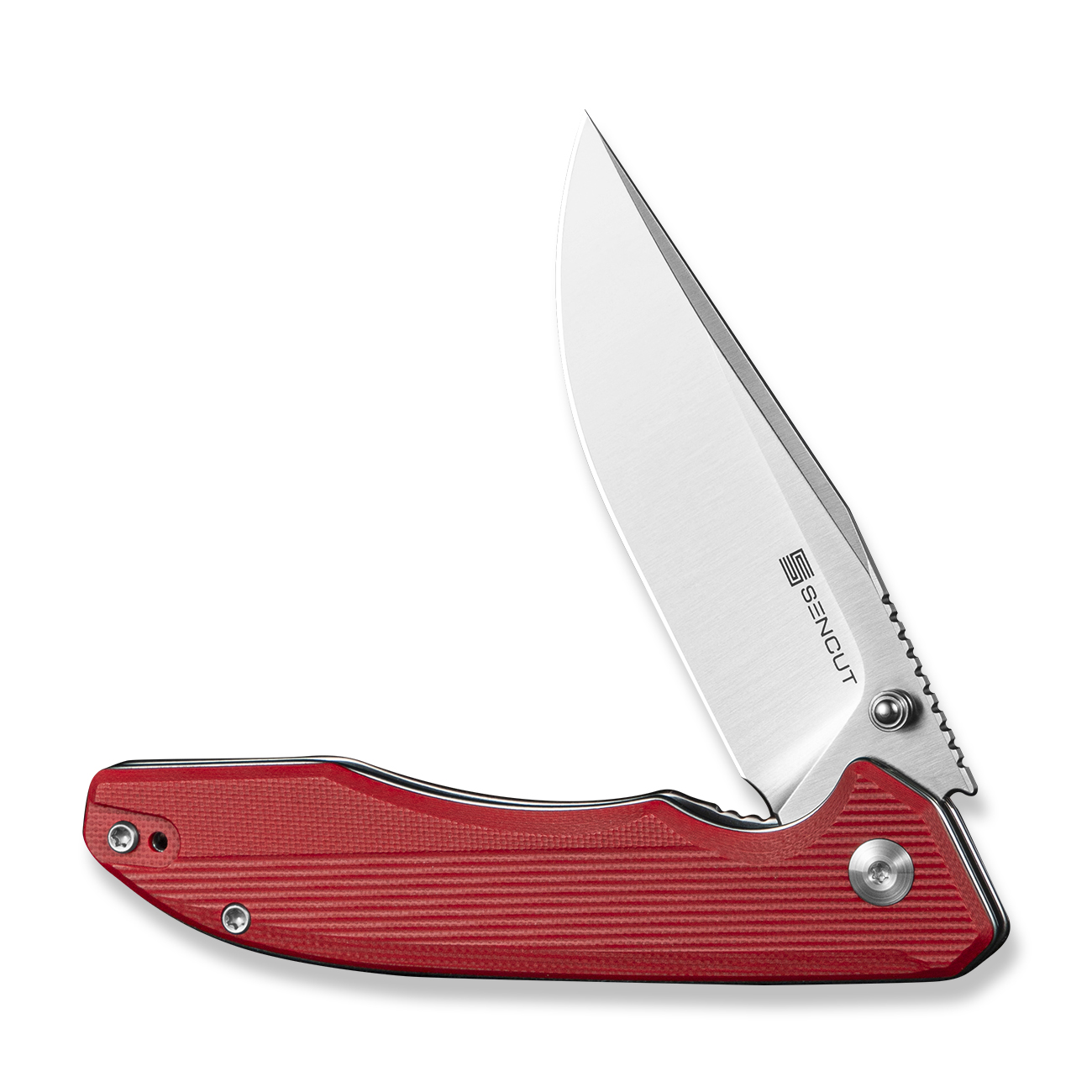 Sencut Sylor Folding Knife Red G-10 Handle Satin D2 Blade S25056-3 View 3