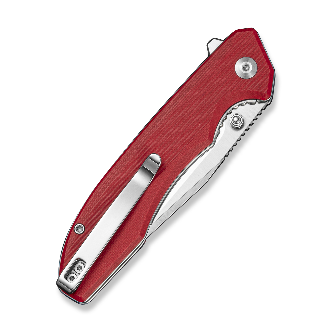 Sencut Sylor Folding Knife Red G-10 Handle Satin D2 Blade S25056-3 View 5