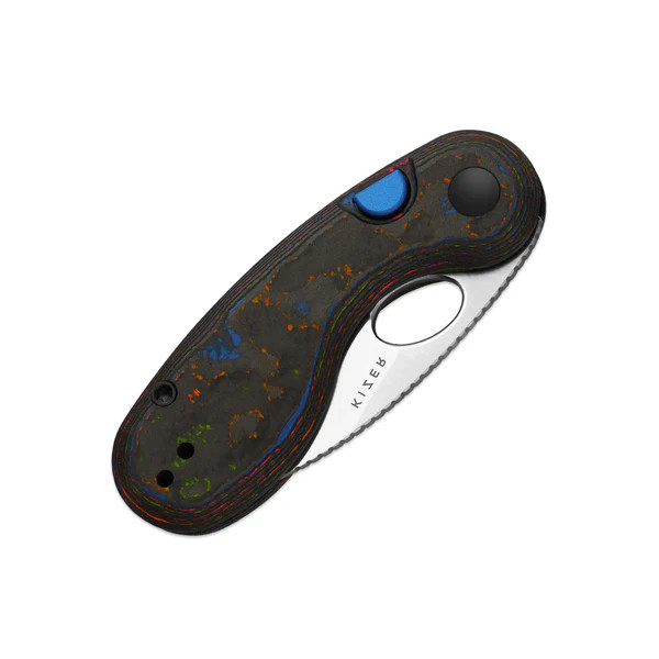 Kizer Microbe Folding Knife 80's Camo Carbon Handle Satin M390 Blade View 5