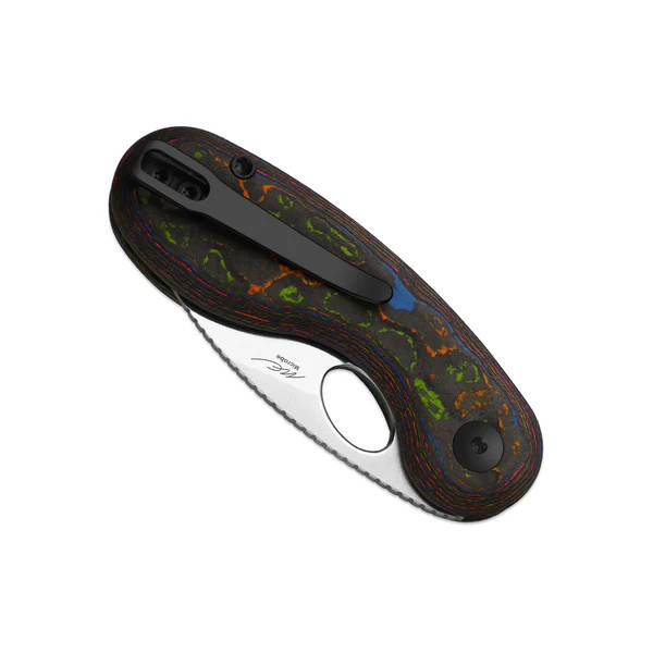 Kizer Microbe Folding Knife 80's Camo Carbon Handle Satin M390 Blade View 6