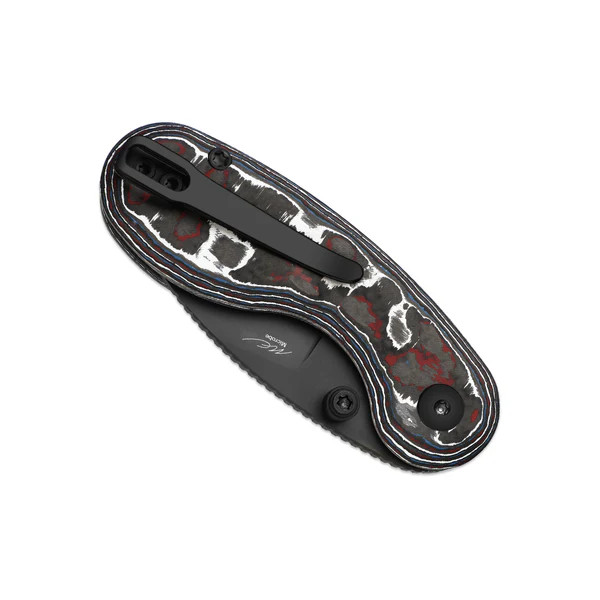 Kizer Microbe Folding Knife Multi Colored Fat Carbon Handle Matte DLC Ultra M390 Blade KI2742A2 View 6