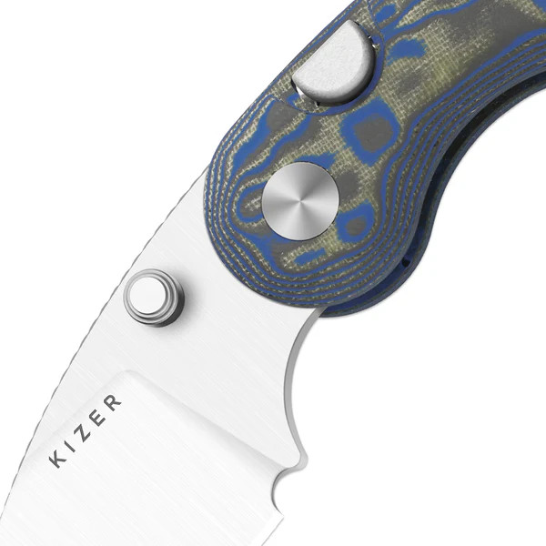 Kizer Microbe Multi Color Vortex Micarta Handle Satin 14C28N Blade V2742A6 View 3