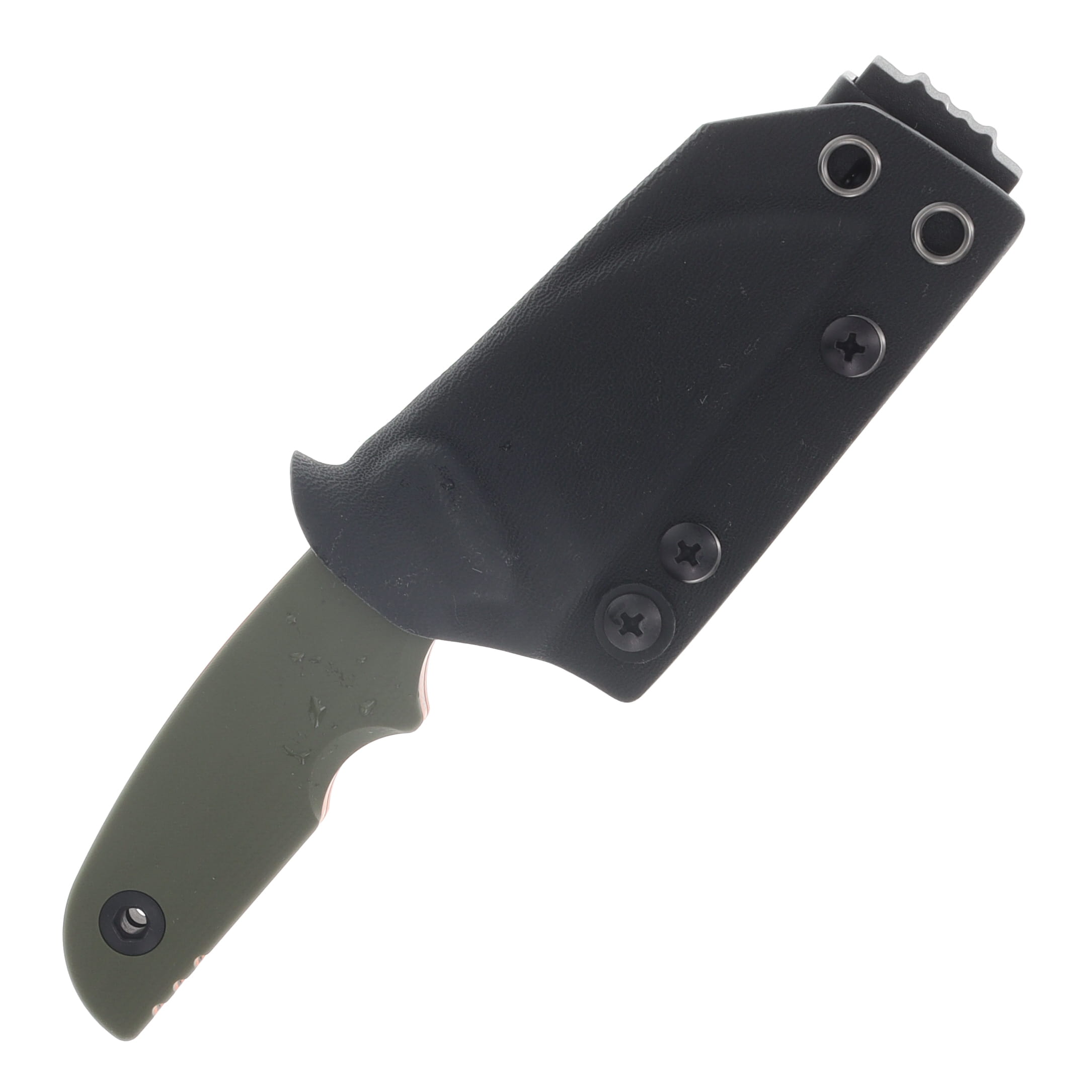 Kizer Snick Fixed Knife Olive Green G-10 Handle Black Stonewashed AEB-L Blade 1085A3 View 8