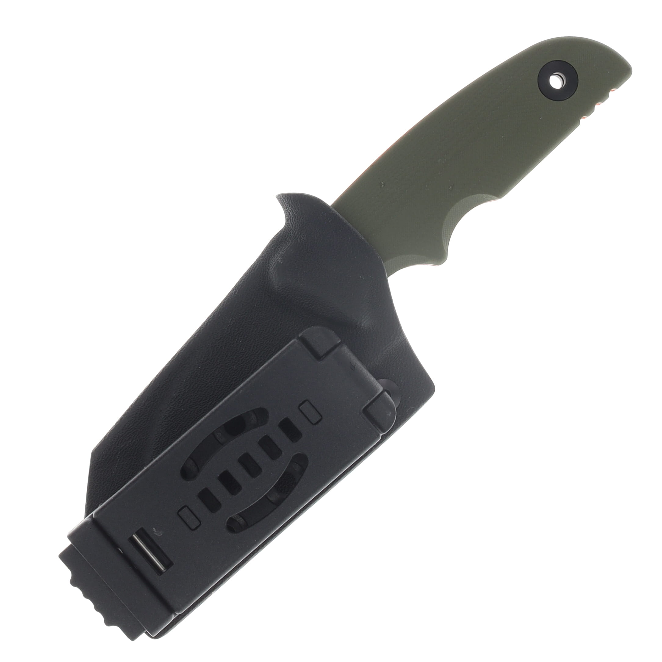 Kizer Snick Fixed Knife Olive Green G-10 Handle Black Stonewashed AEB-L Blade 1085A3 View 9