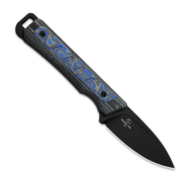 Kizer Whiskey Jack Fixed Knife Blk-Multi Color Norplex & Vortex Micarta Handle Blk Coated 10V Blade 1108A1 View 3