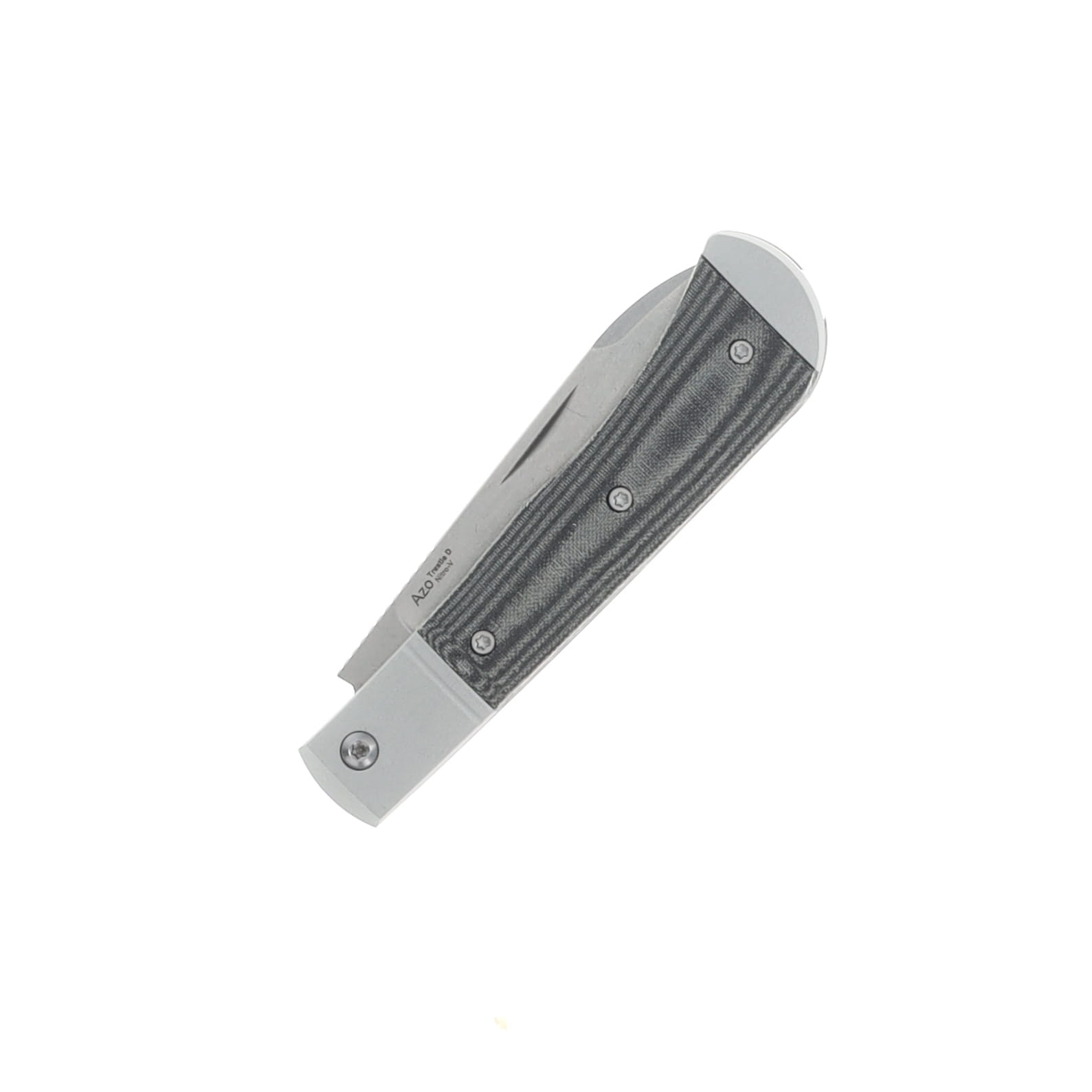 Kizer Trestle D Folding Knife Silver-Blk Aluminum and Norplex Ultrex Micarta Handle SW Nitro V Blade V3760A1 View 4