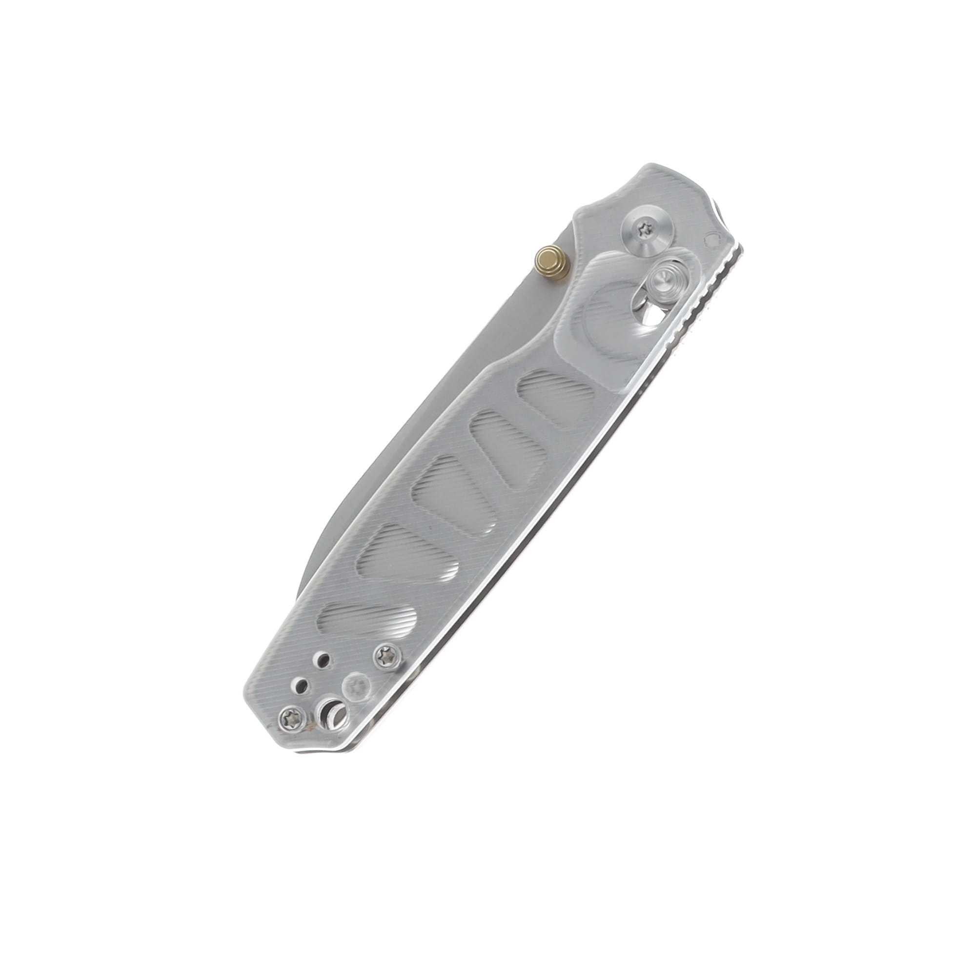 Kizer Pokiman CS Folding Knife White Acrylic Handle Satin AEB-L Blade V3789A5 View 5