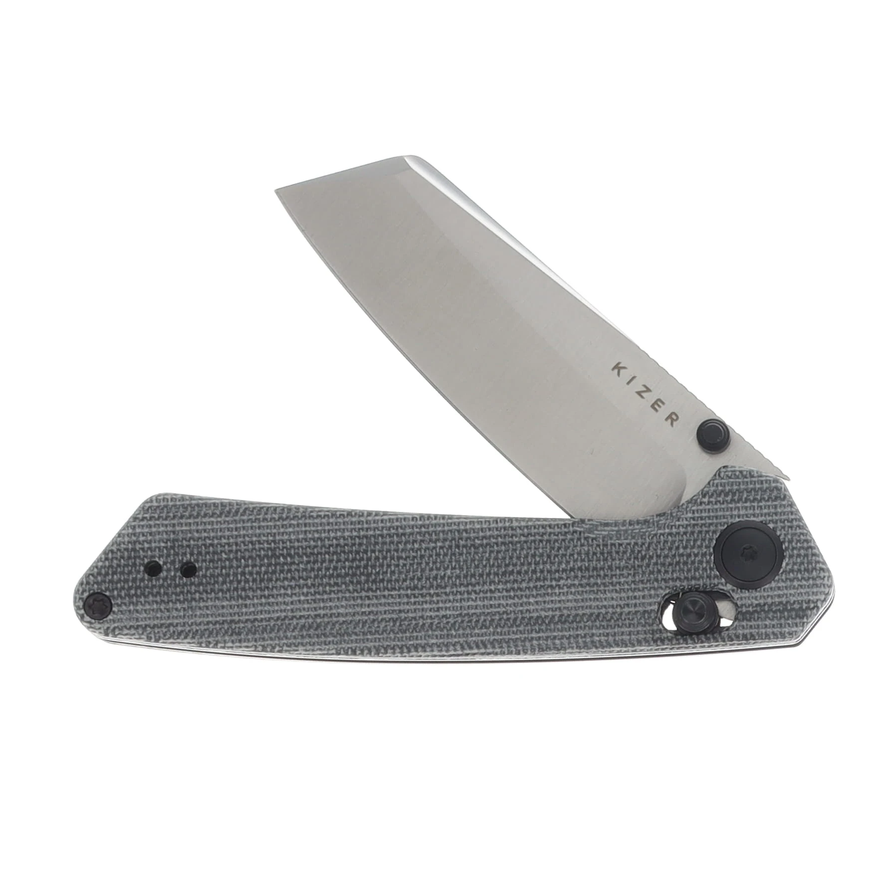 Kizer Madrac Folding Knife Black Norplex Ultrex Micarta Handle Satin Nitro V Blade V3693A3 View 3
