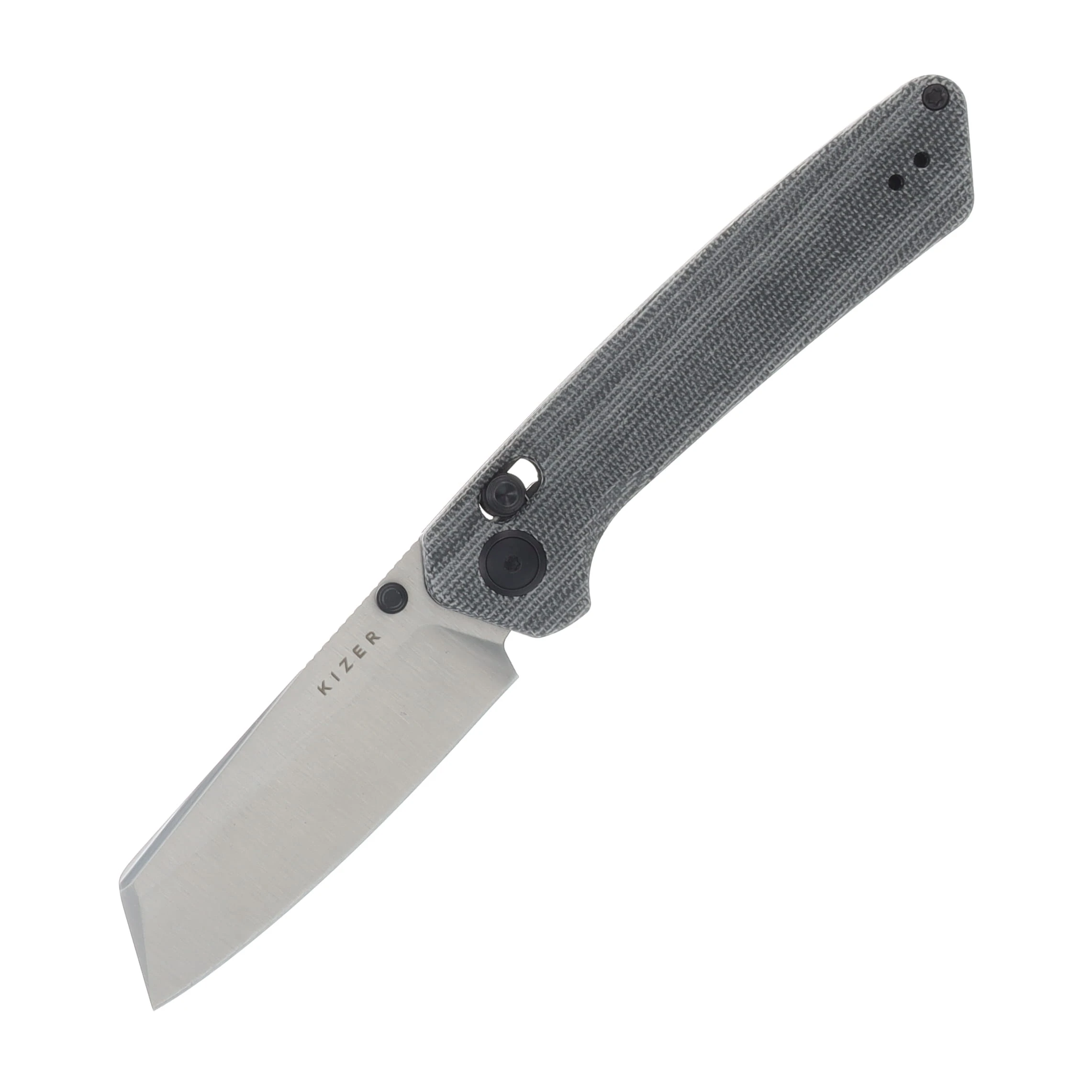 Kizer Madrac Folding Knife Black Norplex Ultrex Micarta Handle Satin Nitro V Blade V3693A3 View 1