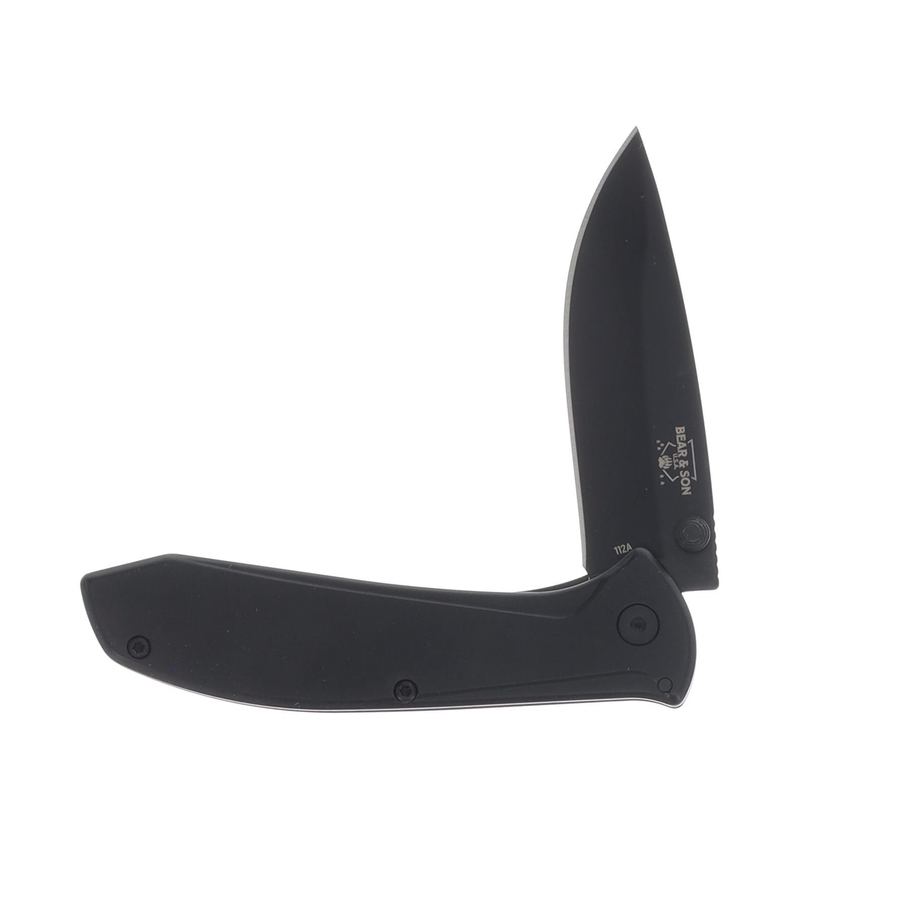 Bear & Son Executive 4" Black Stainless Steel Framelock Assisted Opener BR112ABK View 3