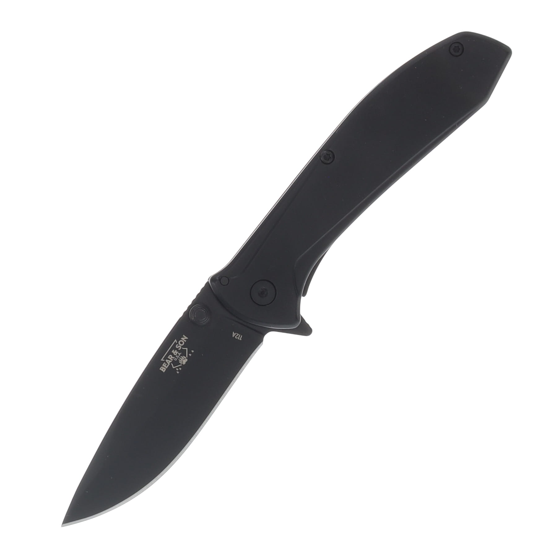 Bear & Son Executive 4" Black Stainless Steel Framelock Assisted Opener BR112ABK View 1