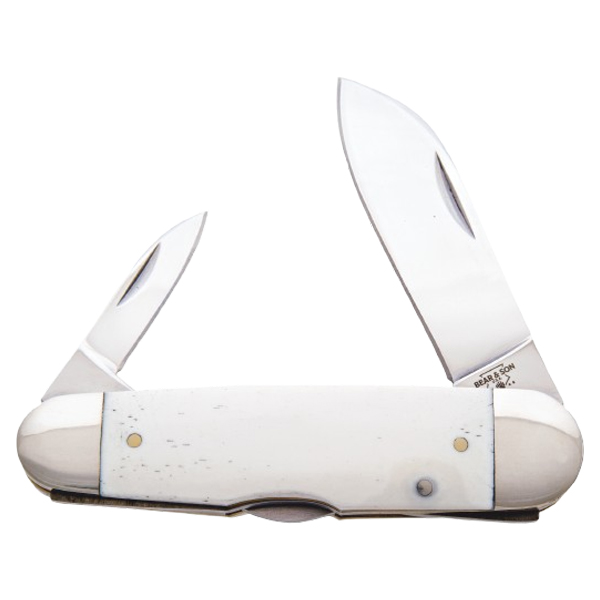 Bear & Son Piranha White Smooth Bone Handle BRWSB59L View 1