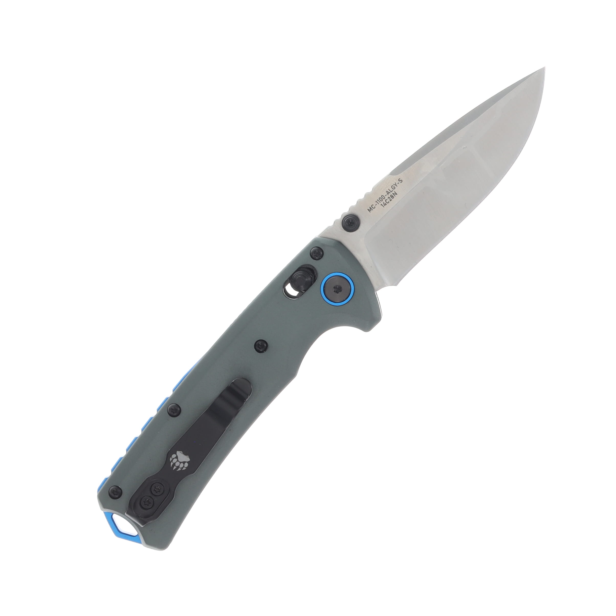 Bear & Son Nekama II Gray & Blue Aluminum Handle Satin 14C28N