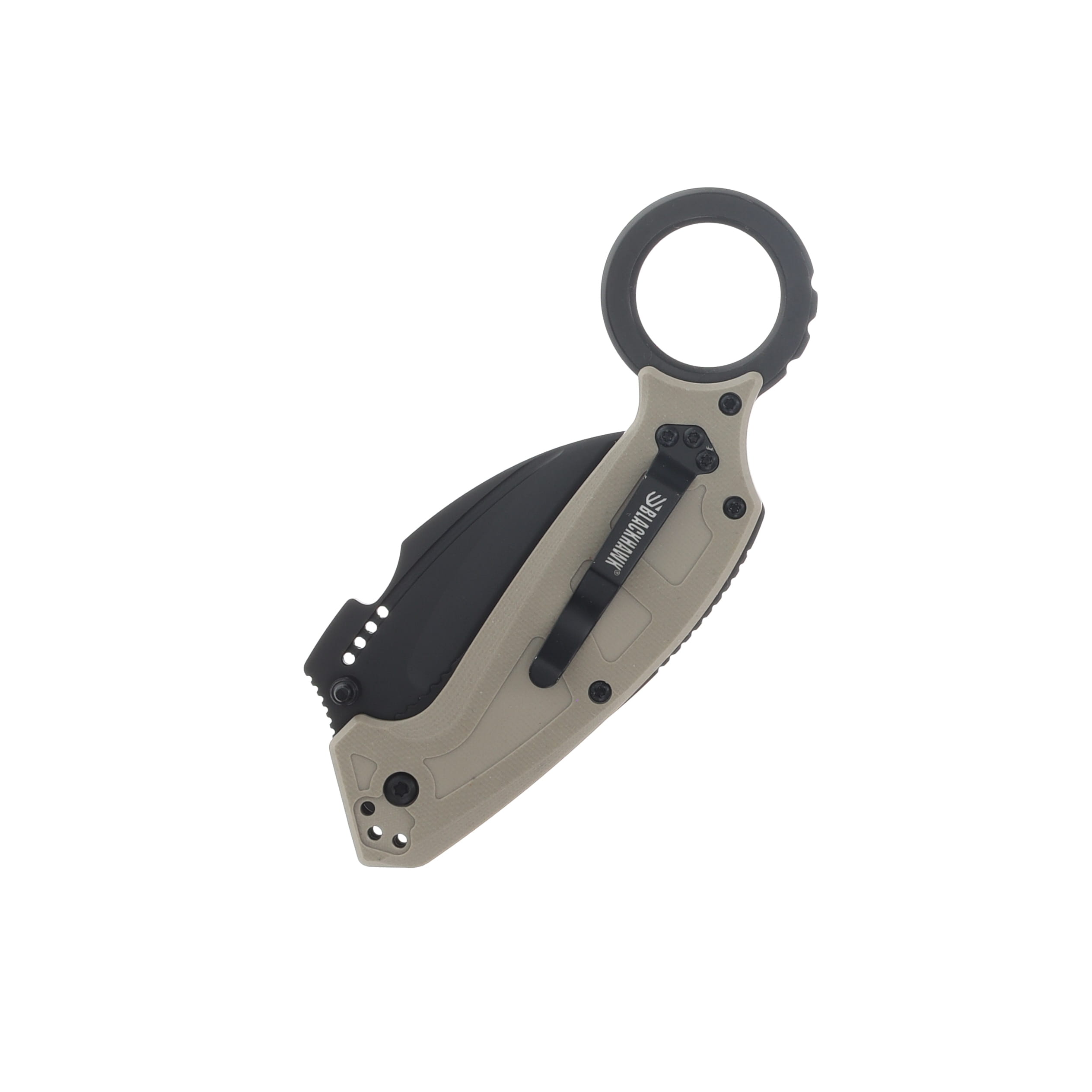 Blackhawk Garra III Karambit Sideliner Tan G-10 Handle Black D2 Blade BH15G3201TN View 4
