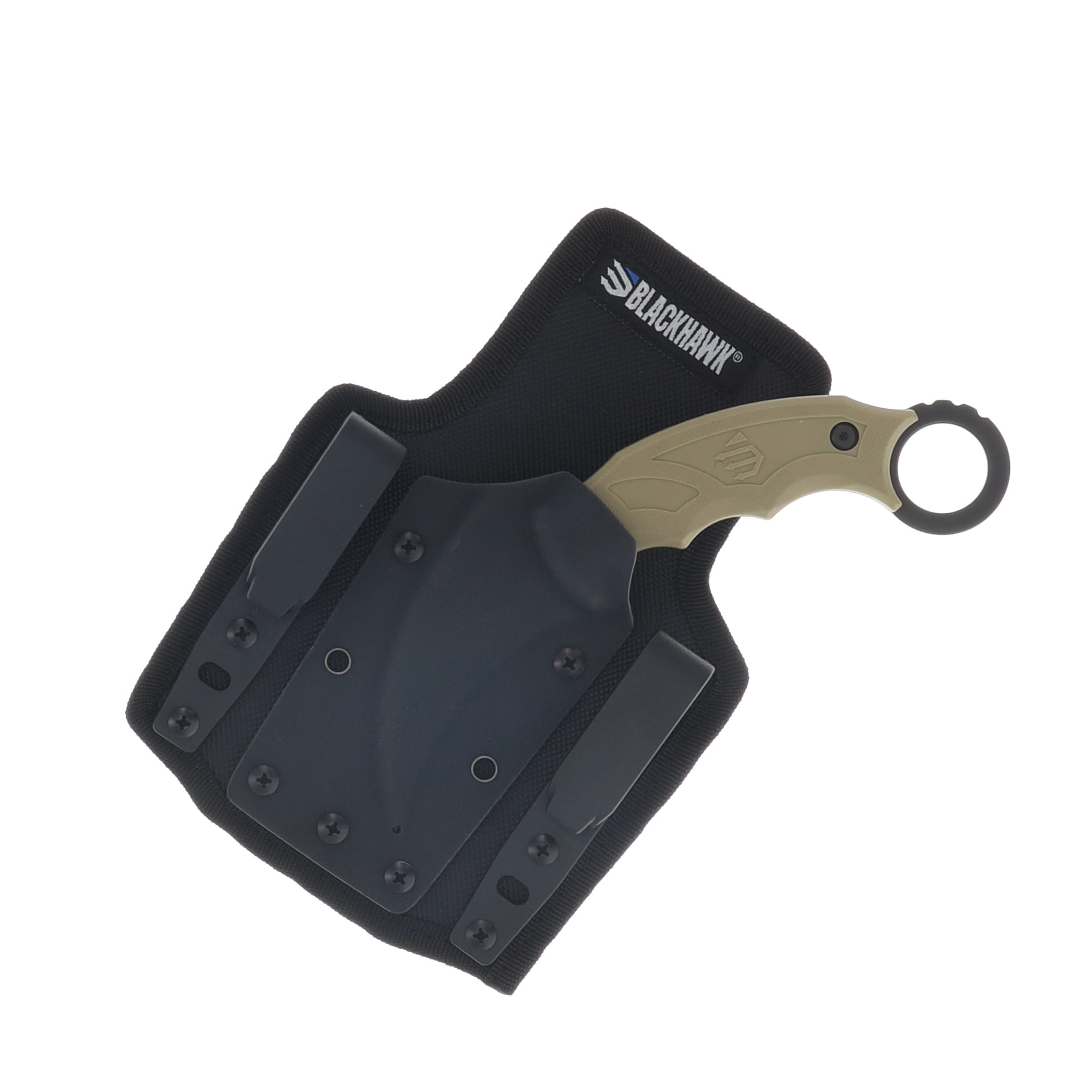 Blackhawk Garra Fixed Karambit Tan Zytel Handle Black D2 Blade With Holster & Removable Kydex Sheath BH15GF401TN View 3