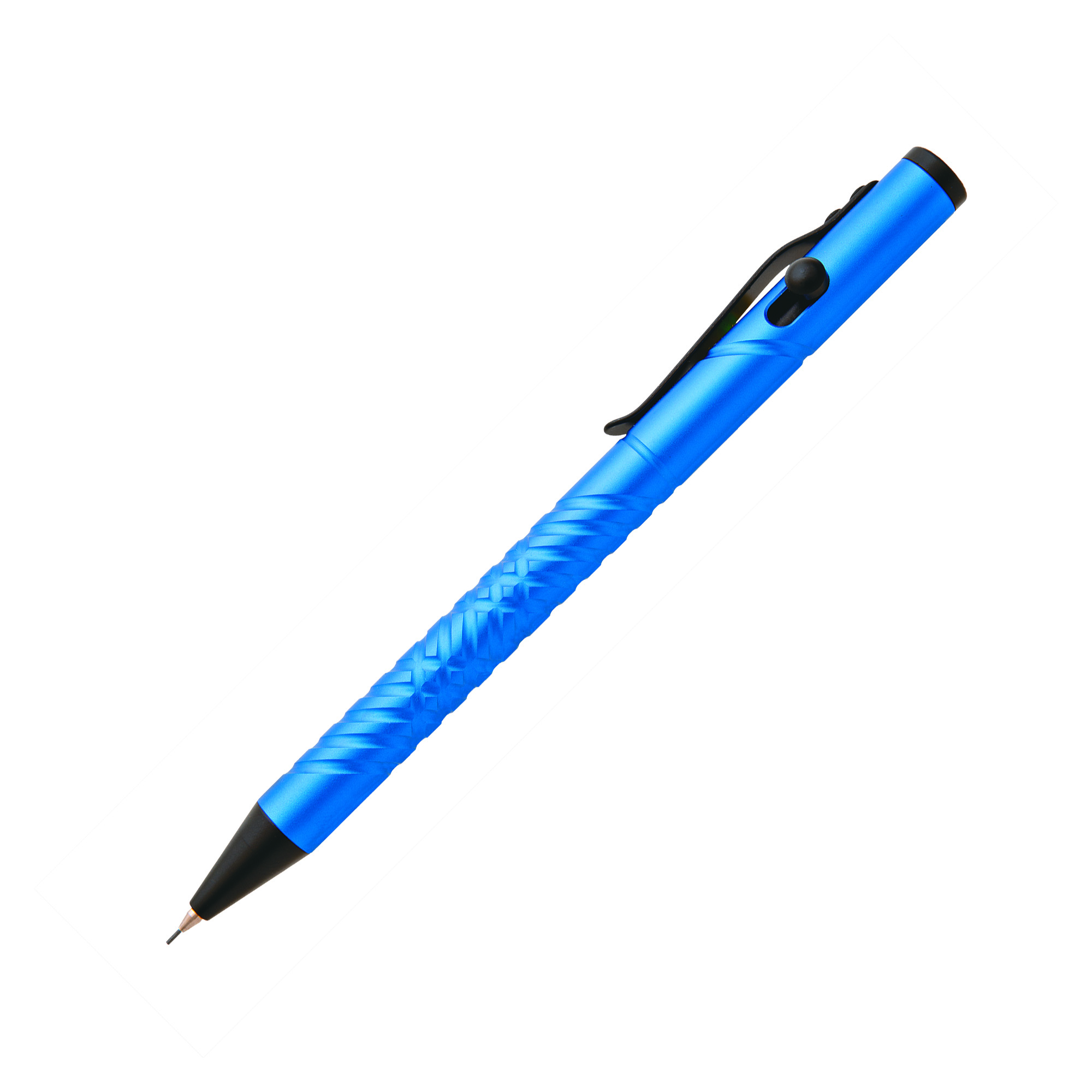 Blackhawk T6 Blue Aluminum Mechanical Pencil With Bolt Action BHPL01BL View 2