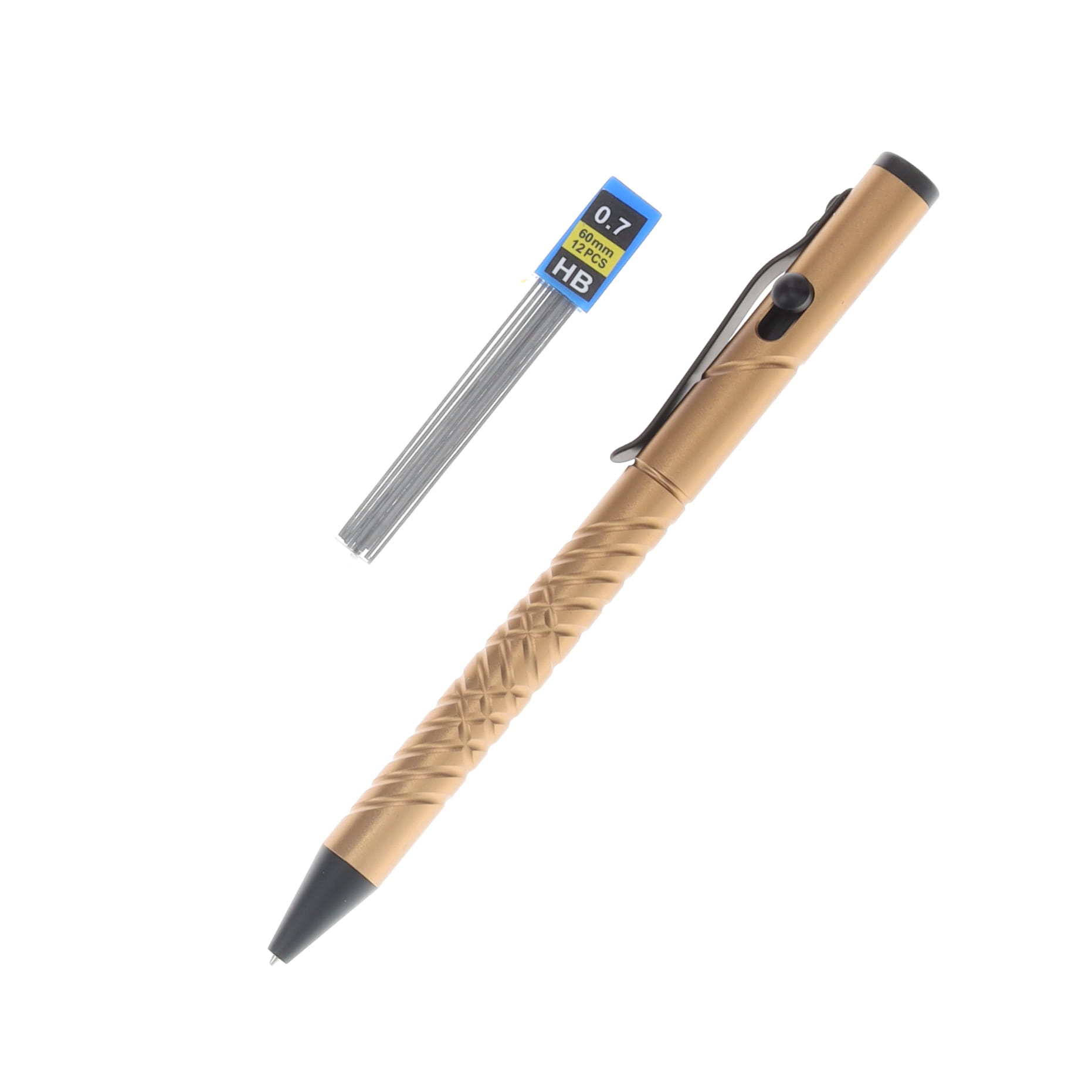 Blackhawk T6 Tan Aluminum Mechanical Pencil With Bolt Action BHPL01TN View 1