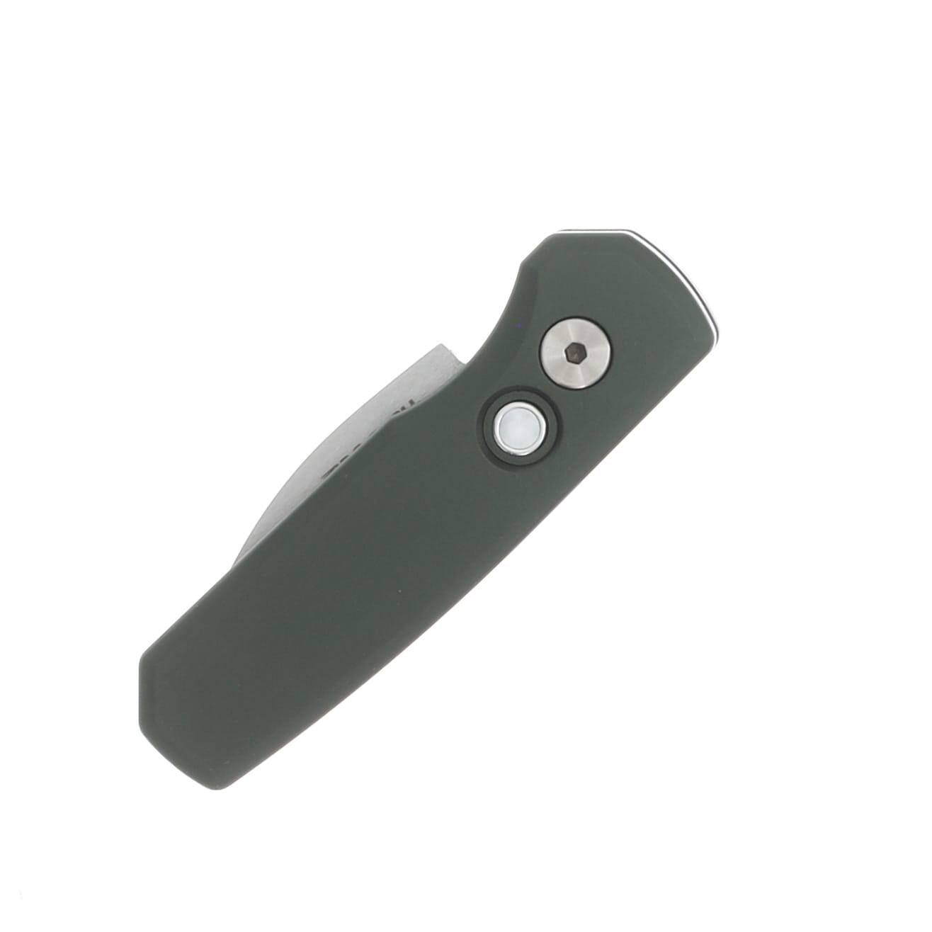 Pro Tech OTS Auto Runt 5 Smooth Green Handle Machine Satin Magnacut Wharncliffe Blade AUPTR5300-LTD GREEN View 3
