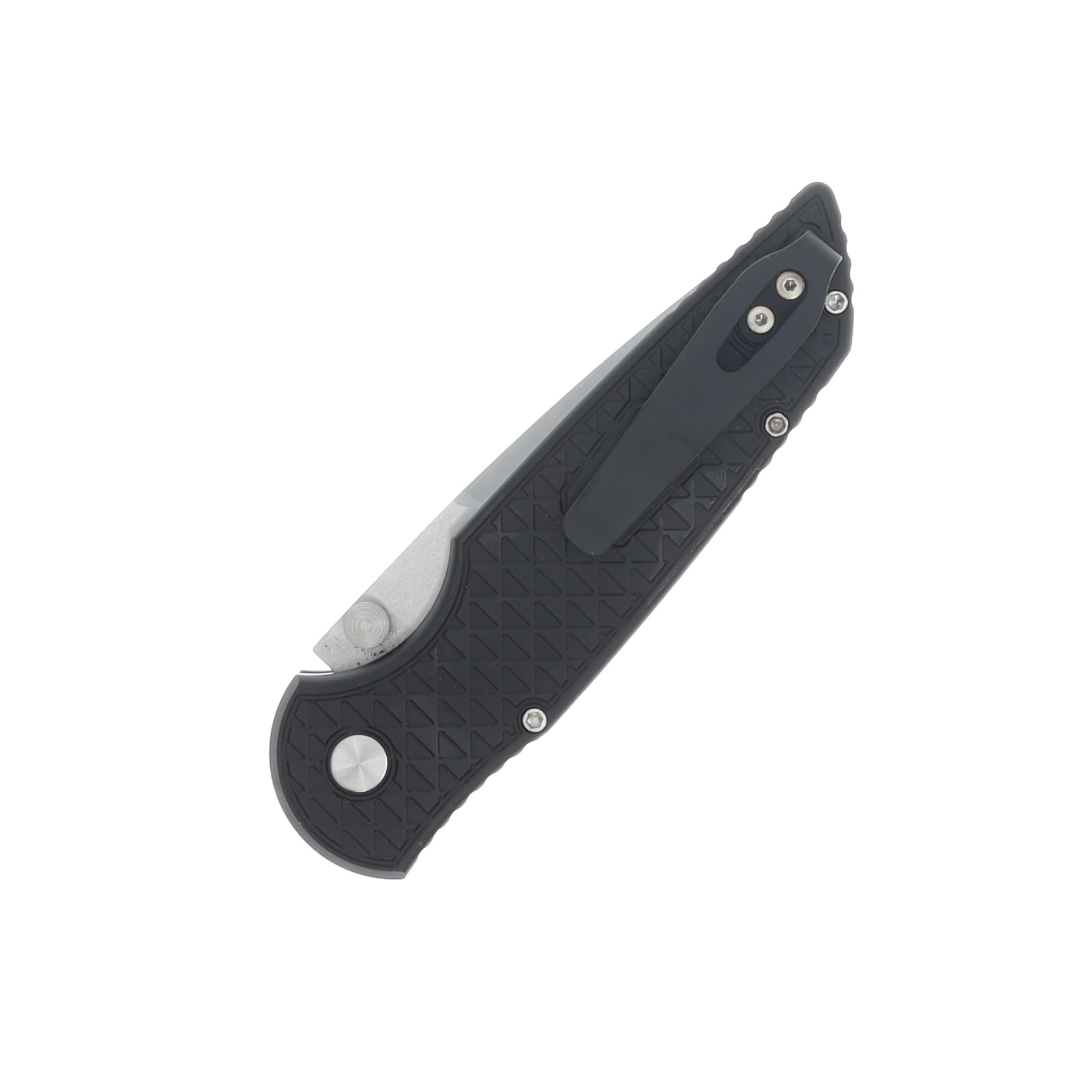 Pro Tech TR-3 Integrity Thumbstud Manual Folder Relic Textured Black Handle Machine Satin Magnacut Blade INT1105-LTD View 4
