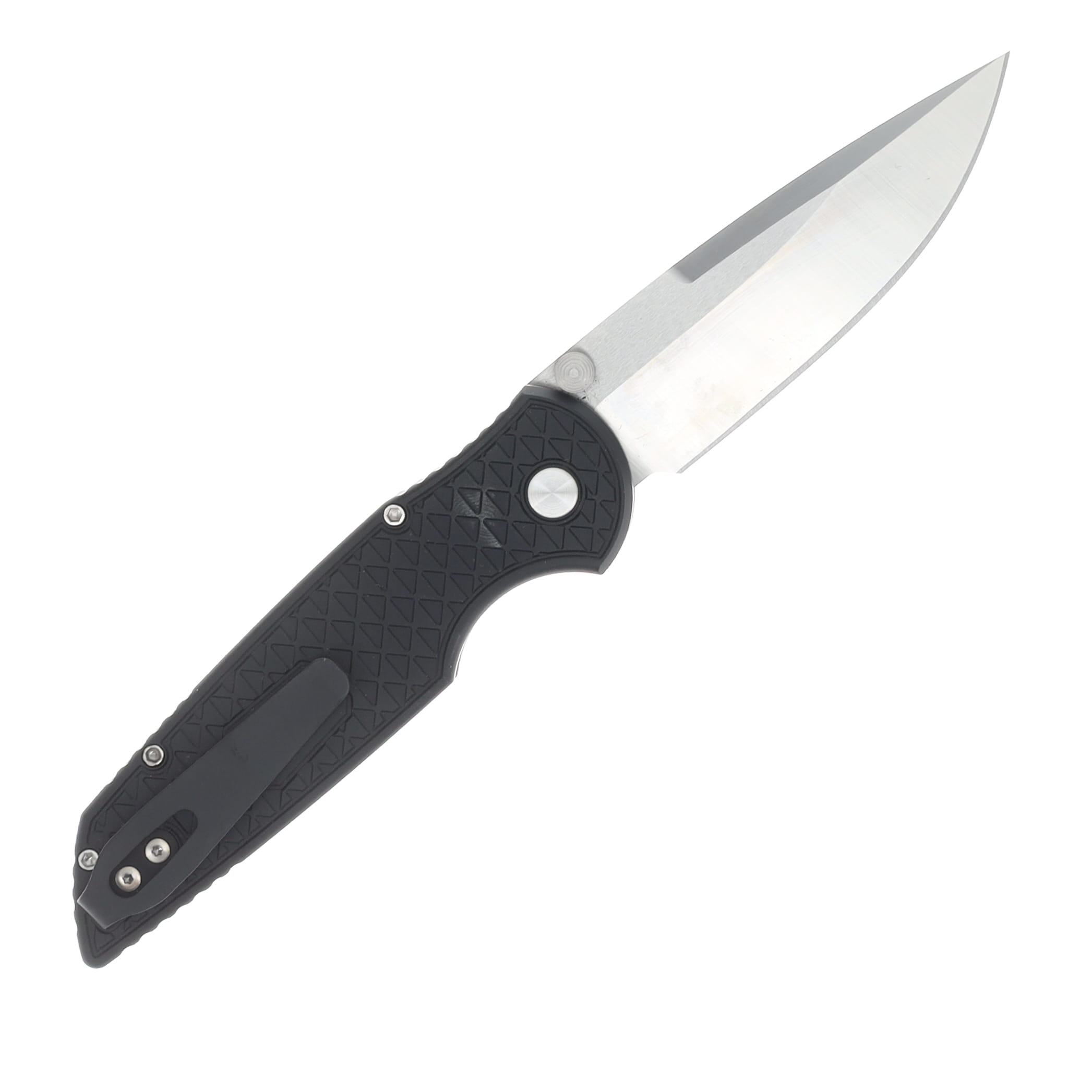Pro Tech TR-3 Integrity Thumbstud Manual Folder Relic Textured Black Handle Machine Satin Magnacut Blade INT1105-LTD View 2