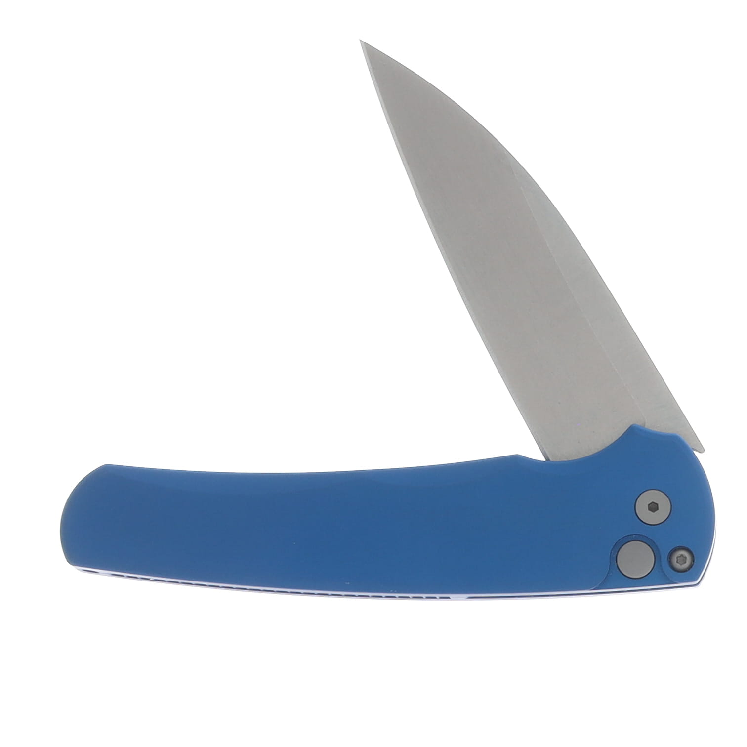 Pro Tech Malibu Folding Knife Solid Blue Aluminum Handle Stonewash Magnacut Blade PT5301-BLUE View 3