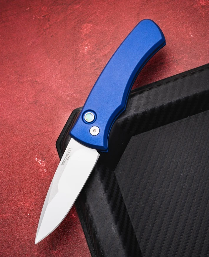 Pro Tech OTS Auto Duke 2 Navy Blue 6061 Aluminum Handle 154CM Blade AUPT2025DUKECUSTOM View 1