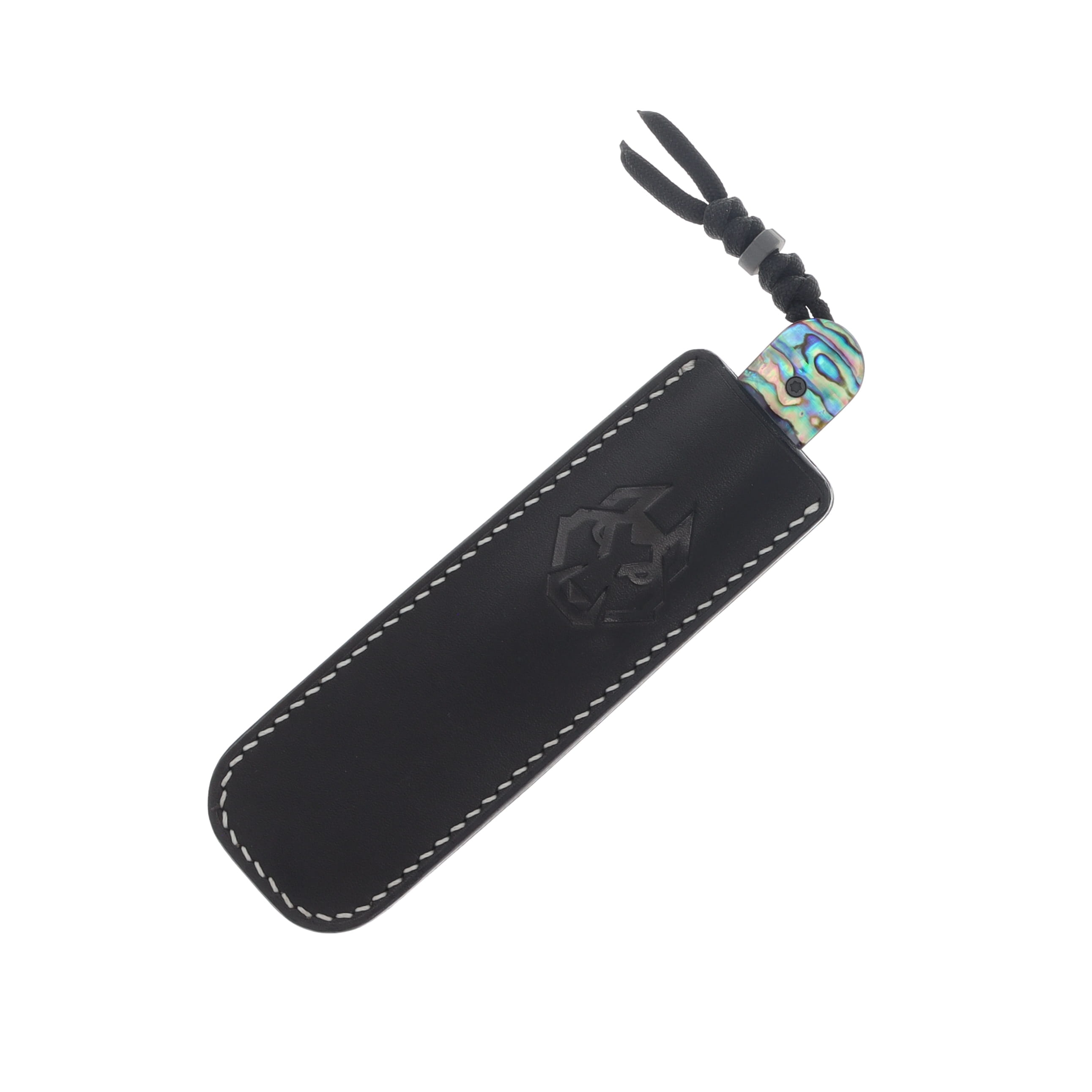 Jack Wolf Backwoods FixedC Abalone 2.98in Plain Belt Satin Clip Point BACKW-FX-01-ABALONE View 3