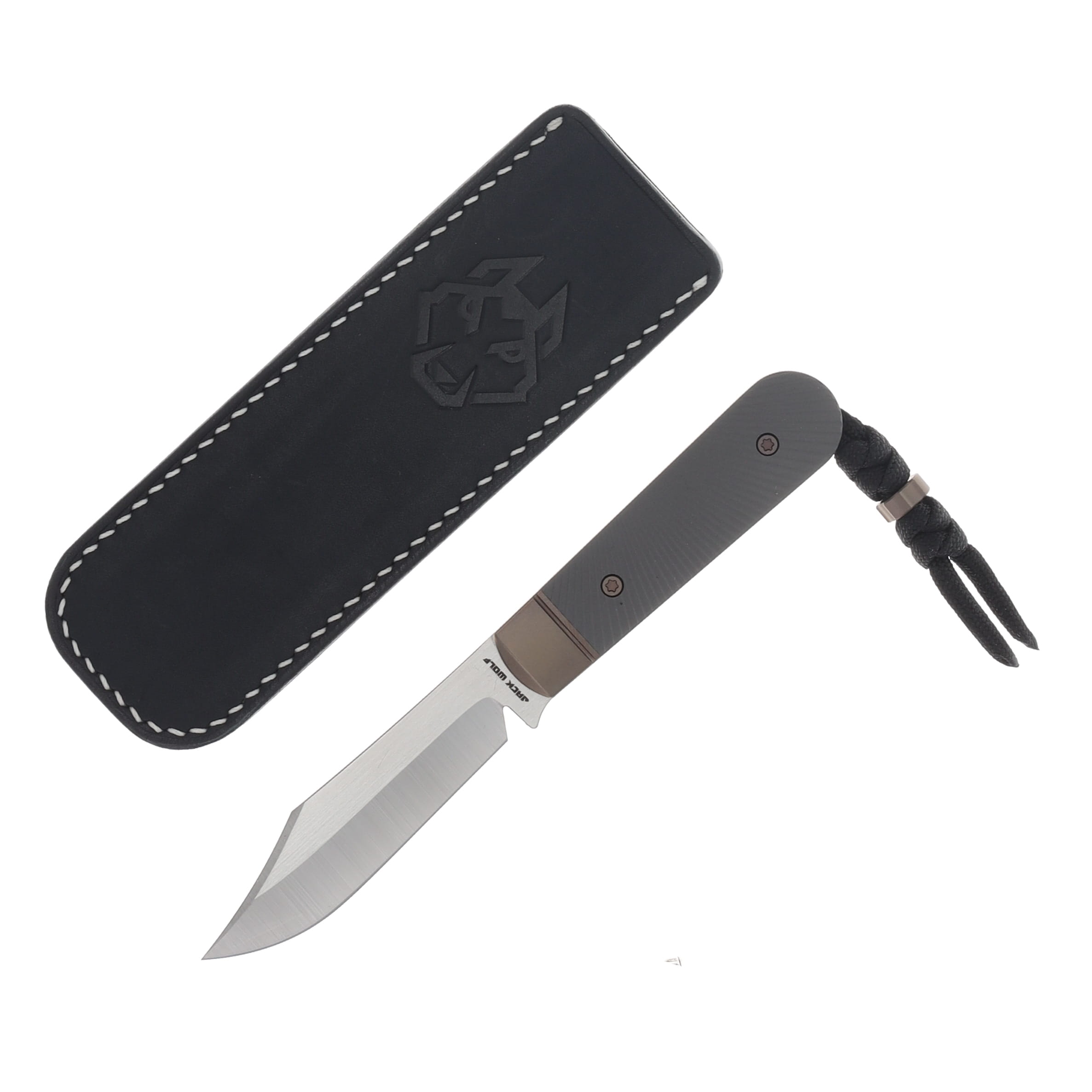 Jack Wolf Backwoods FixedC Starburst 2.98in Plain Belt Satin Clip BACKW-FX-01-TI-STAR Point  BACKW-FX-01-TI-STAR View 1