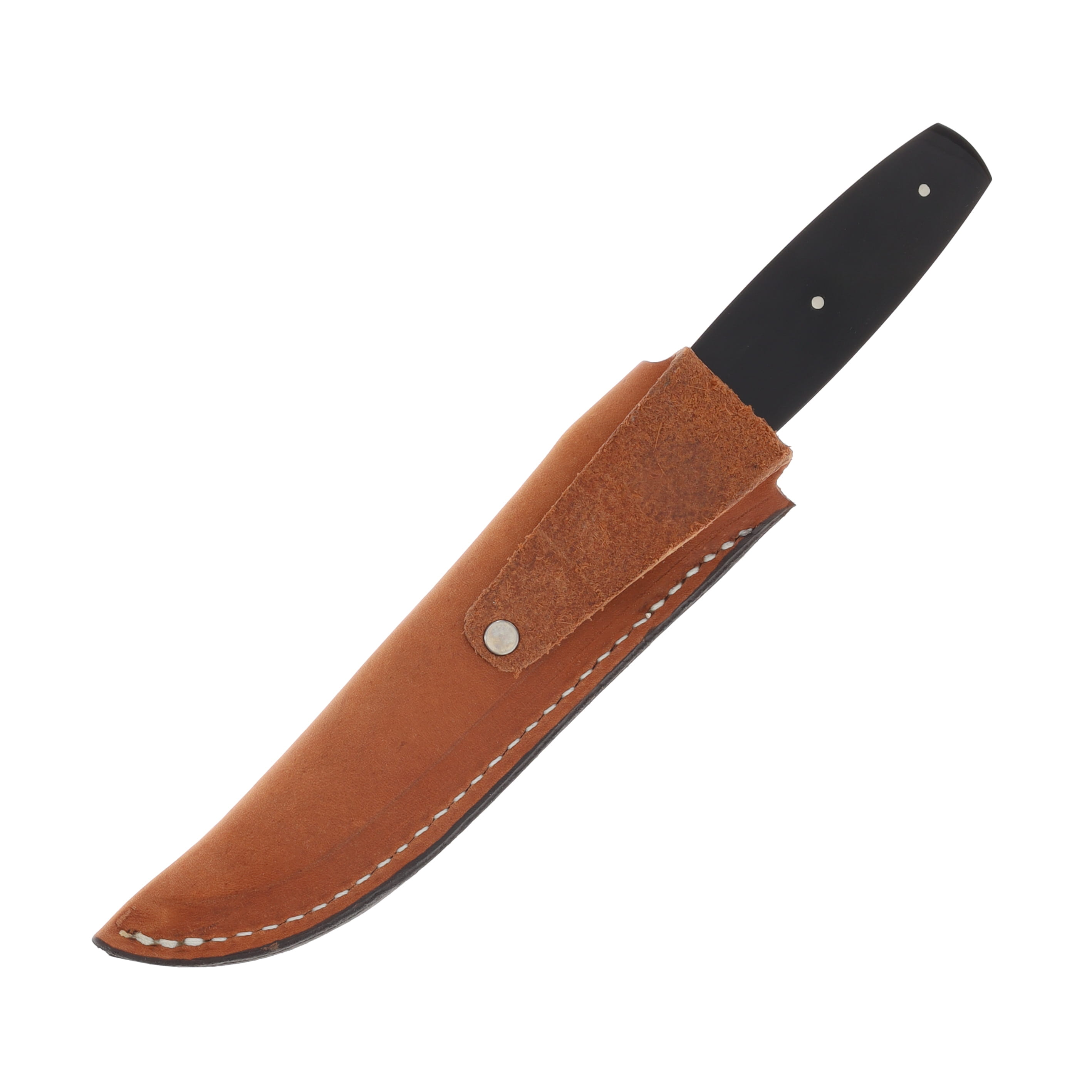 Schatt & Morgan V1-Pig Sticker Buffalo Horn Fixed Knife With Leather Sheath SMV1-BH View 4